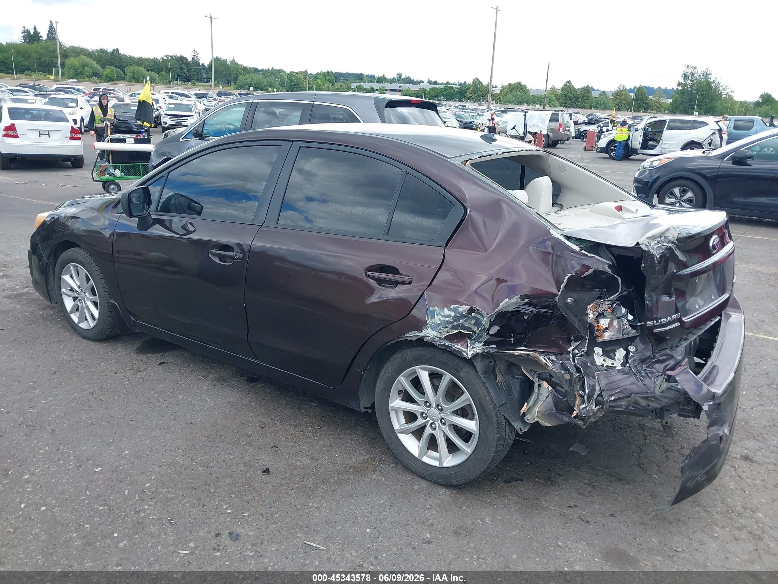 2012 Subaru Impreza 2.0i Premium Maroon vin: JF1GJAC61CH013790