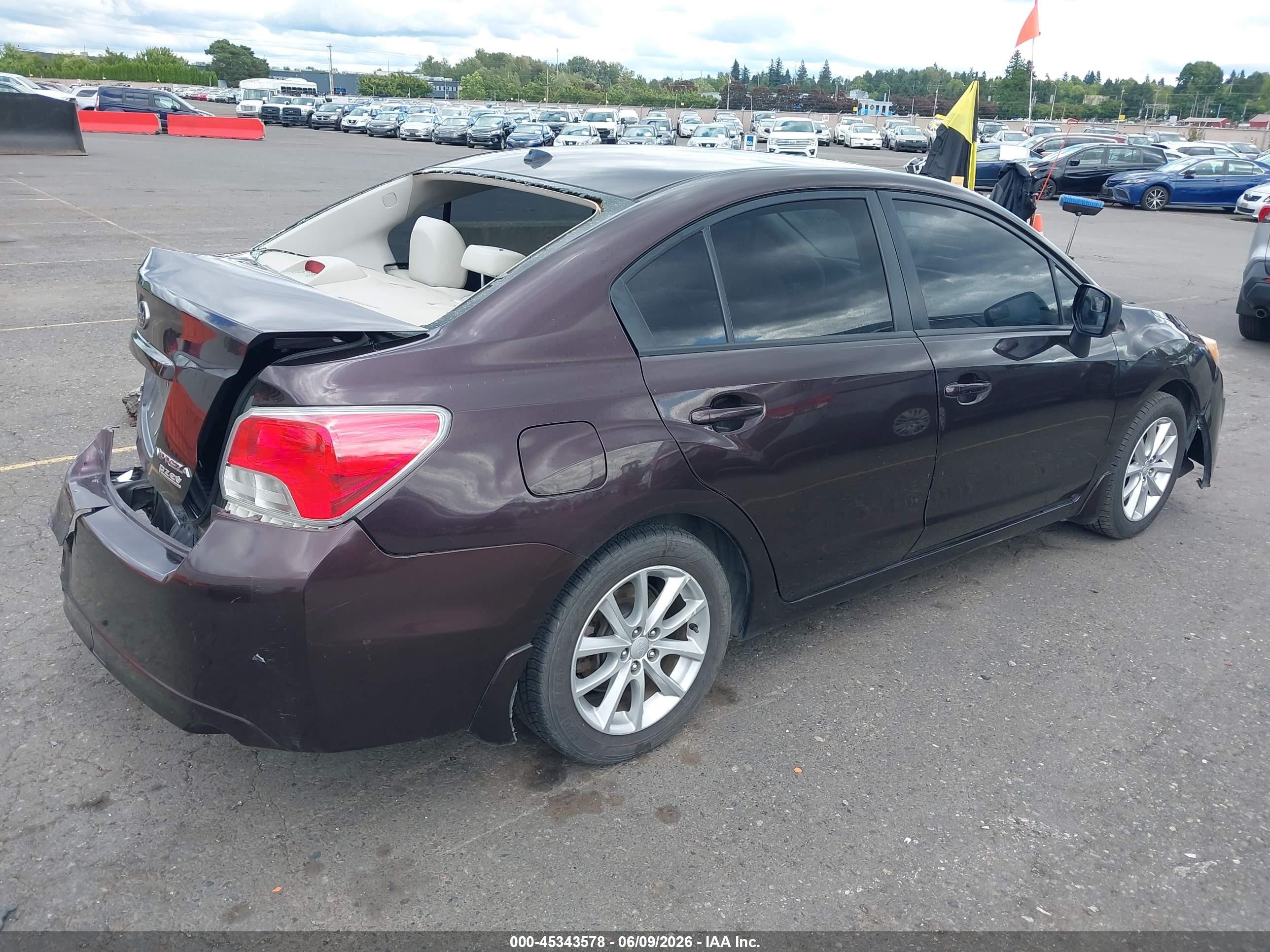 2012 Subaru Impreza 2.0i Premium Maroon vin: JF1GJAC61CH013790