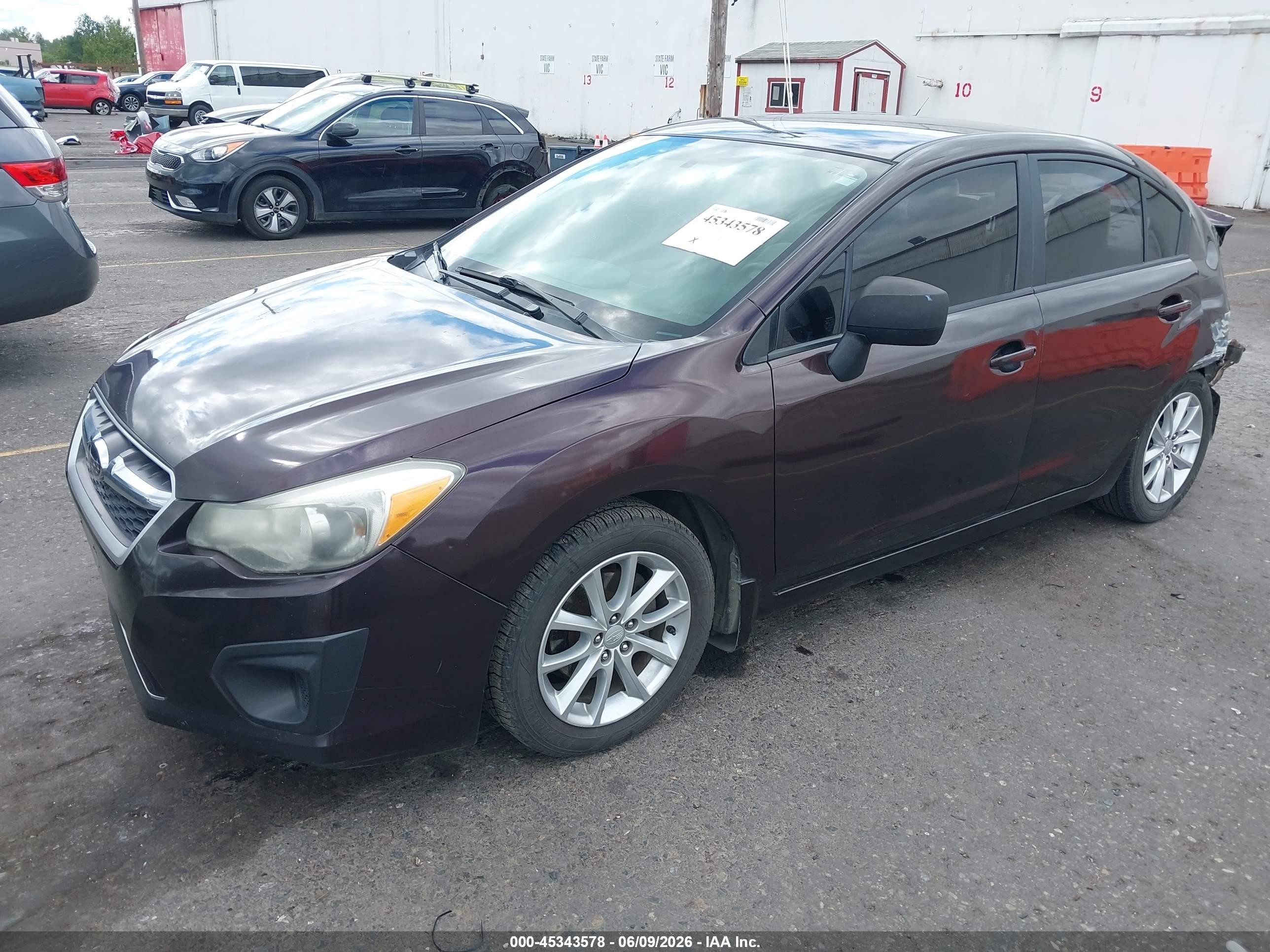 2012 Subaru Impreza 2.0i Premium Maroon vin: JF1GJAC61CH013790