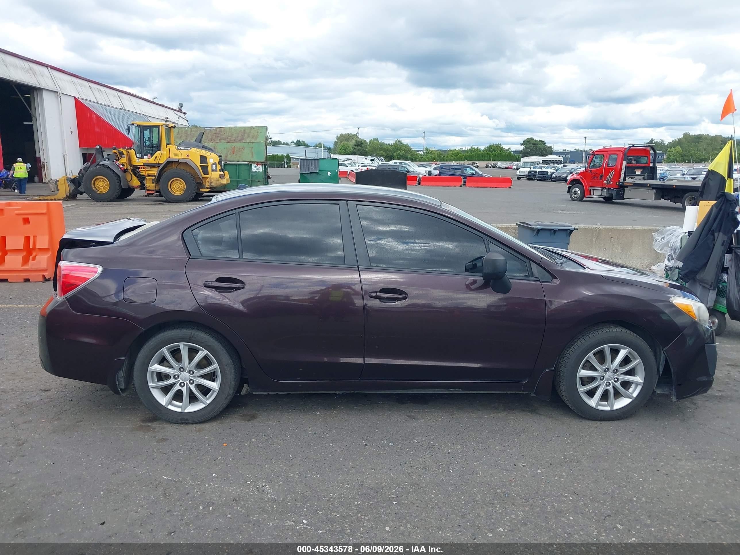 2012 Subaru Impreza 2.0i Premium Maroon vin: JF1GJAC61CH013790