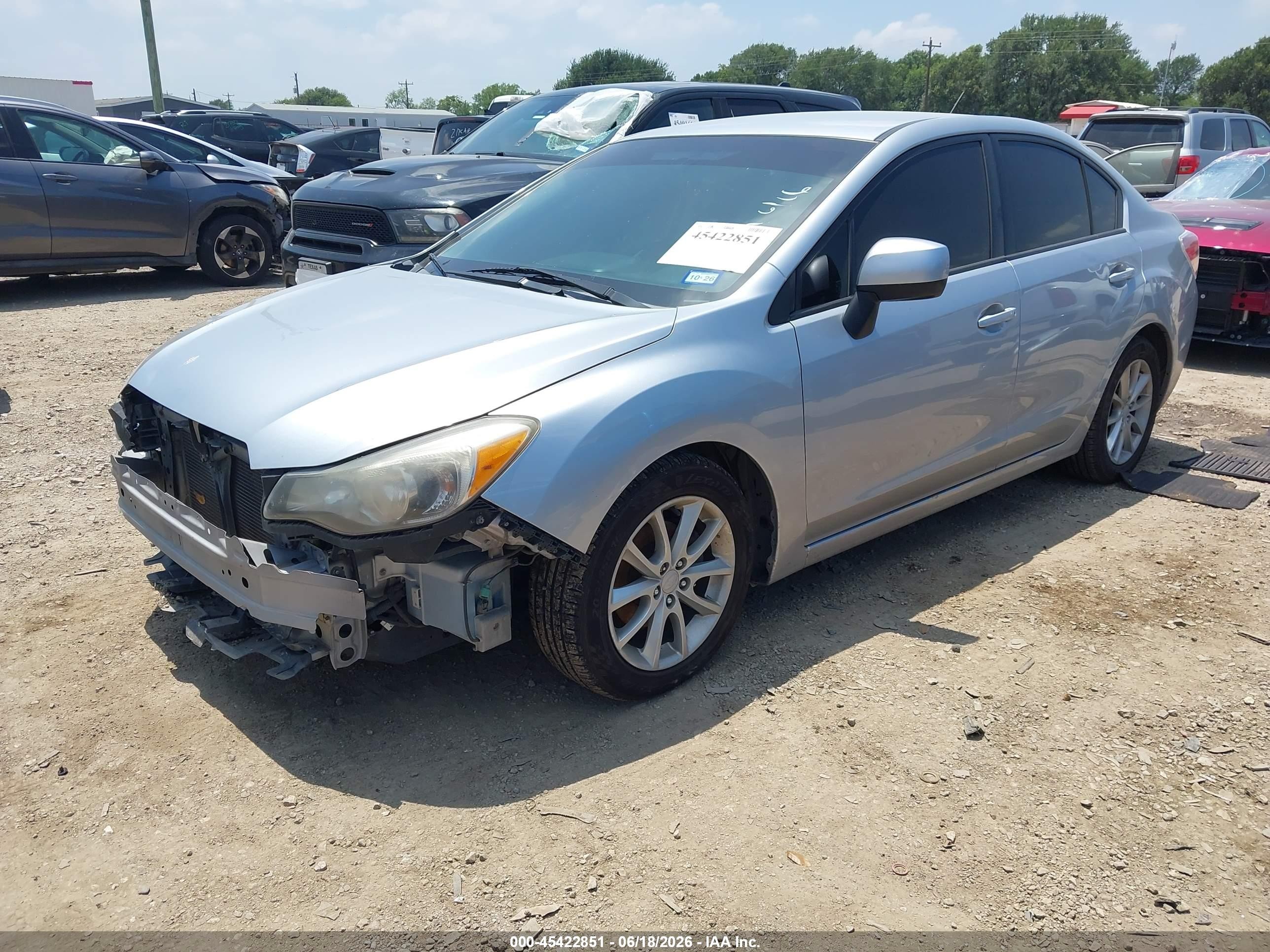 2012 Subaru Impreza 2.0i Premium Silver vin: JF1GJAC61CH030055
