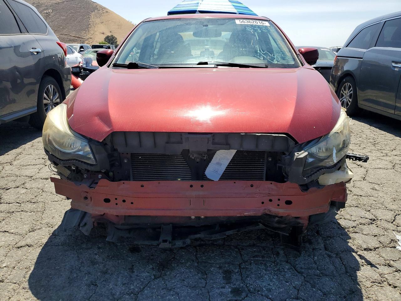 2013 Subaru Impreza Premium Red vin: JF1GJAC61DH023477