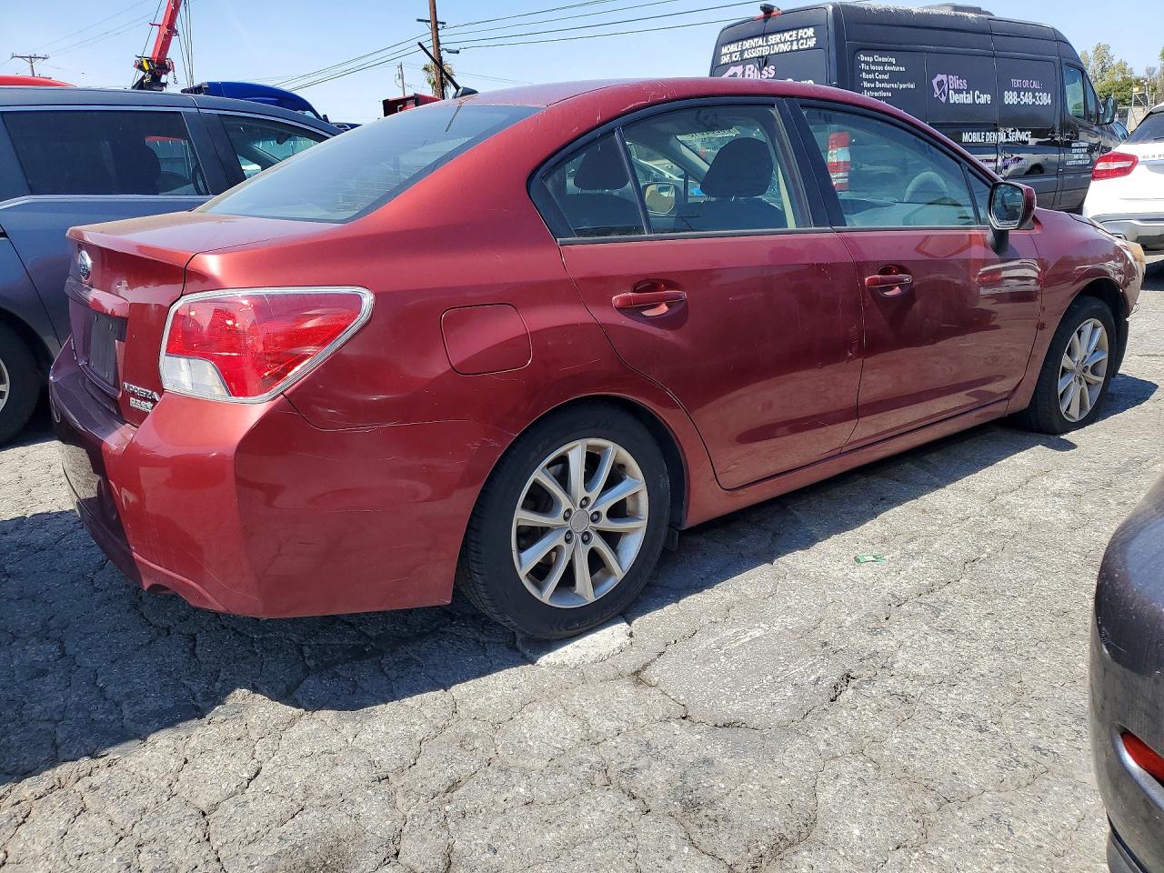 2013 Subaru Impreza Premium Red vin: JF1GJAC61DH023477