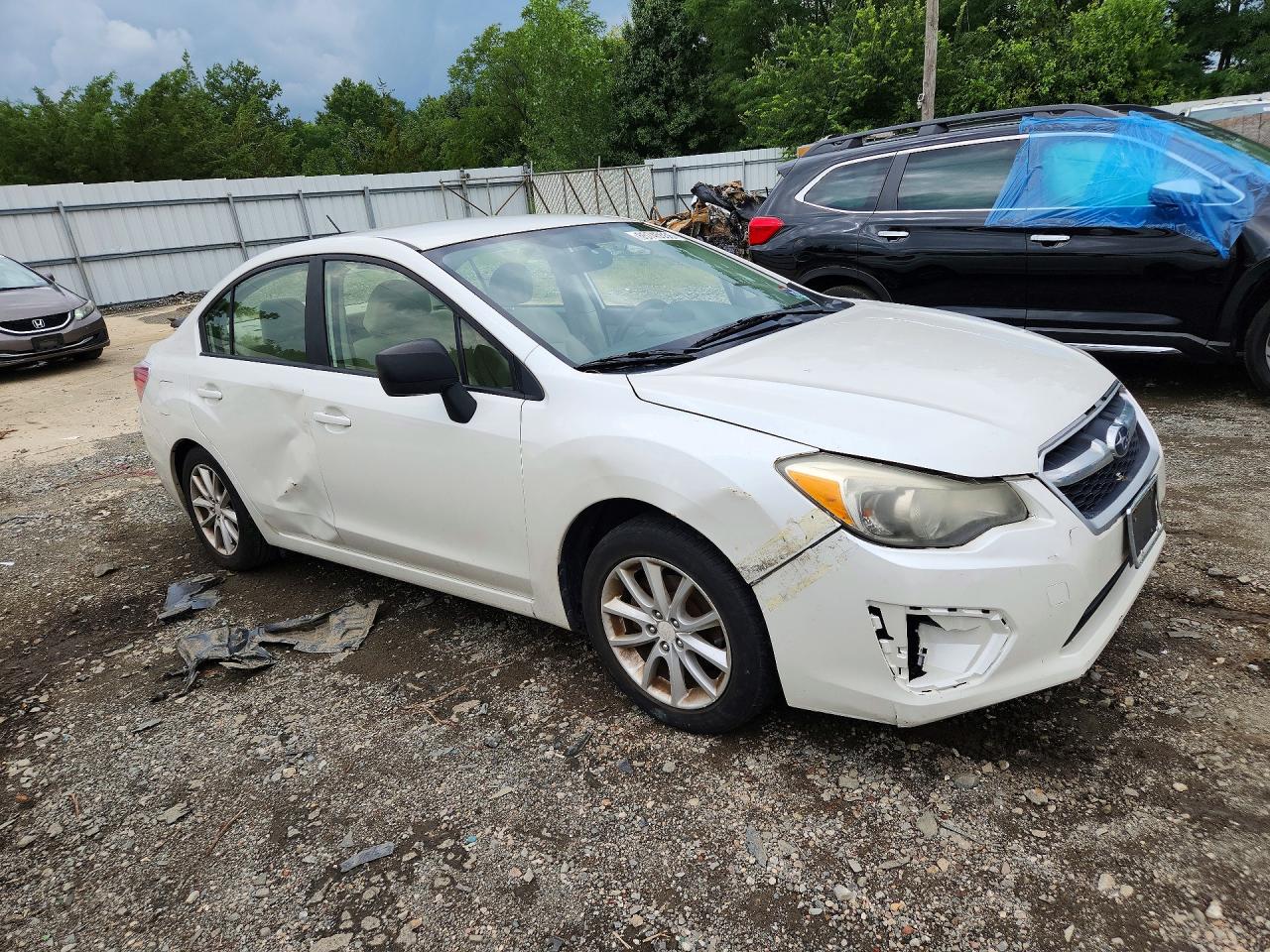 2013 Subaru Impreza Premium White vin: JF1GJAC61DH029246