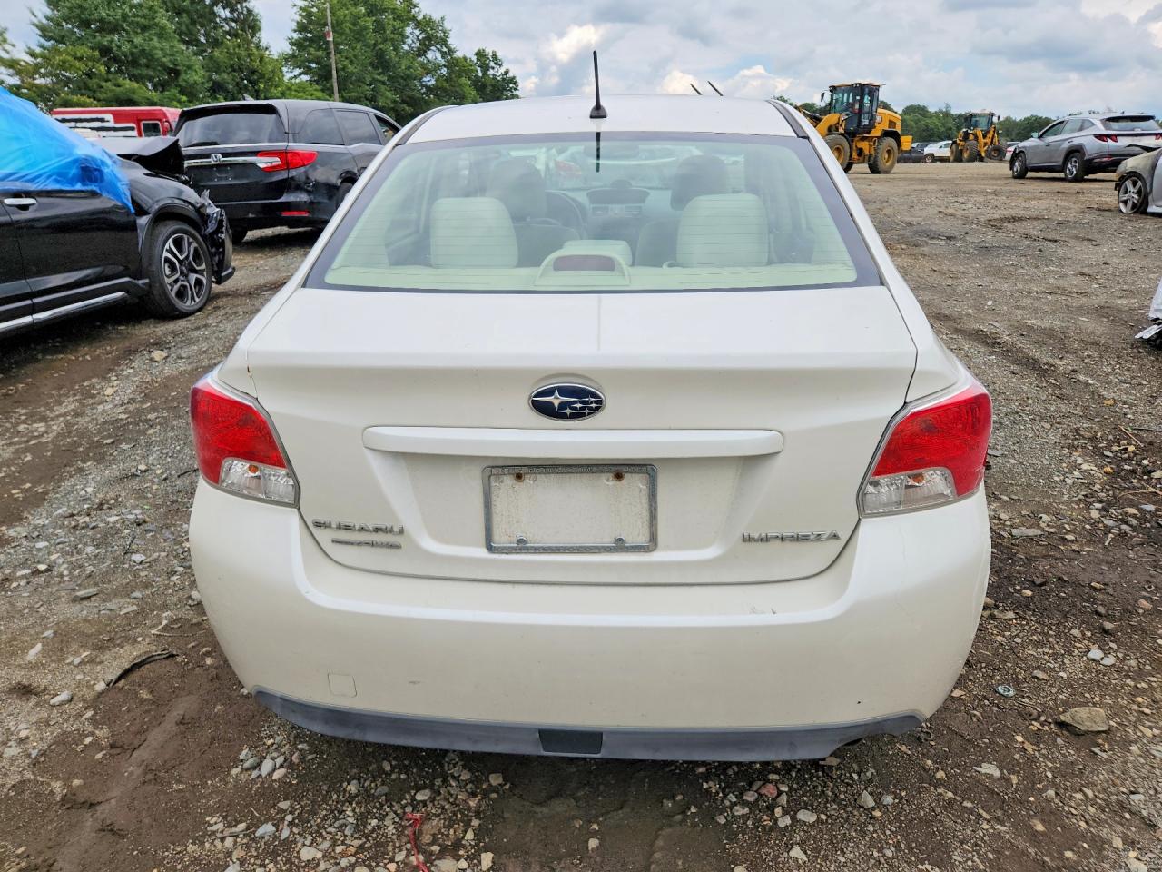 2013 Subaru Impreza Premium White vin: JF1GJAC61DH029246