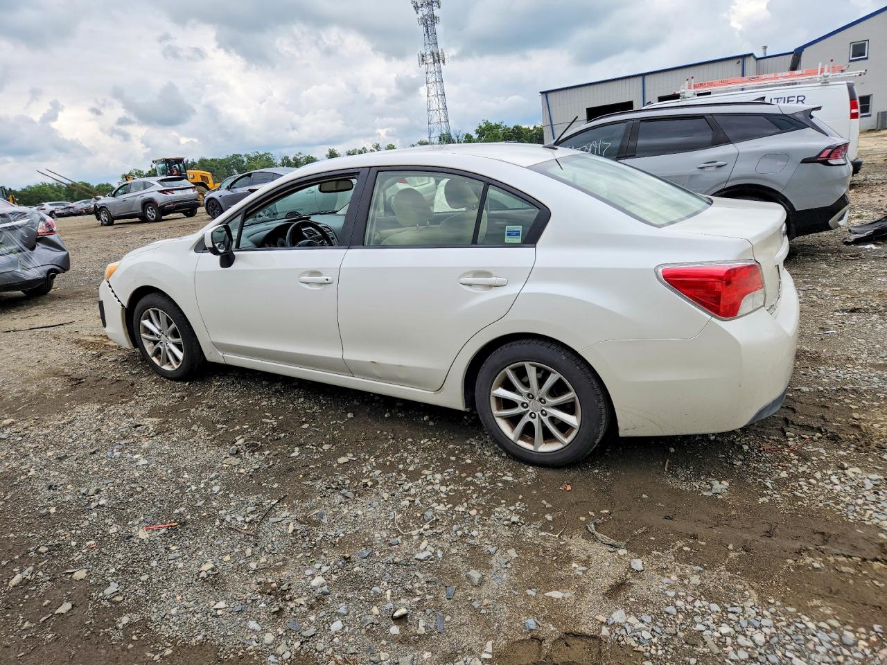 2013 Subaru Impreza Premium White vin: JF1GJAC61DH029246