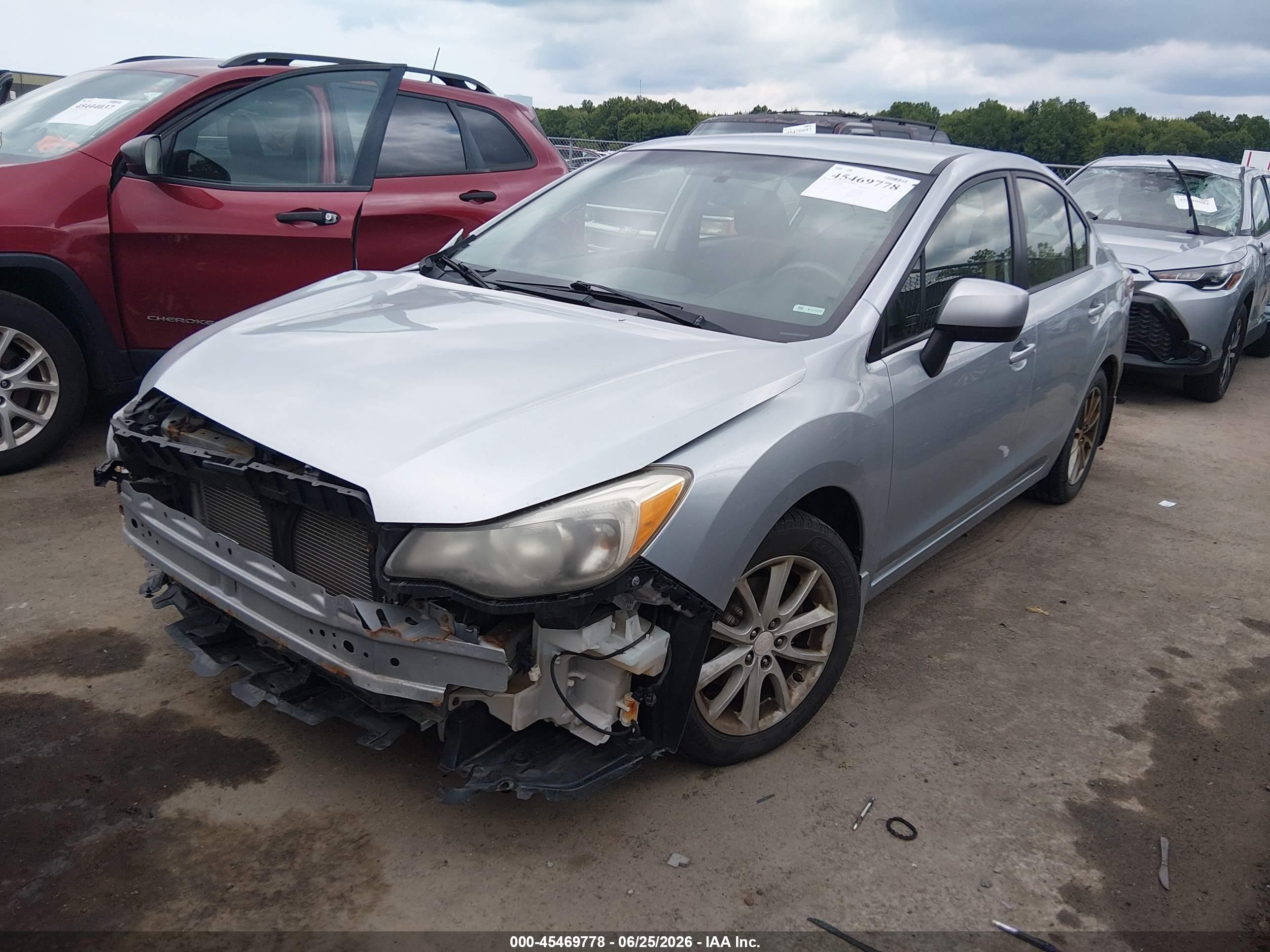 2014 Subaru Impreza 2.0i Premium Gray vin: JF1GJAC61EH015090