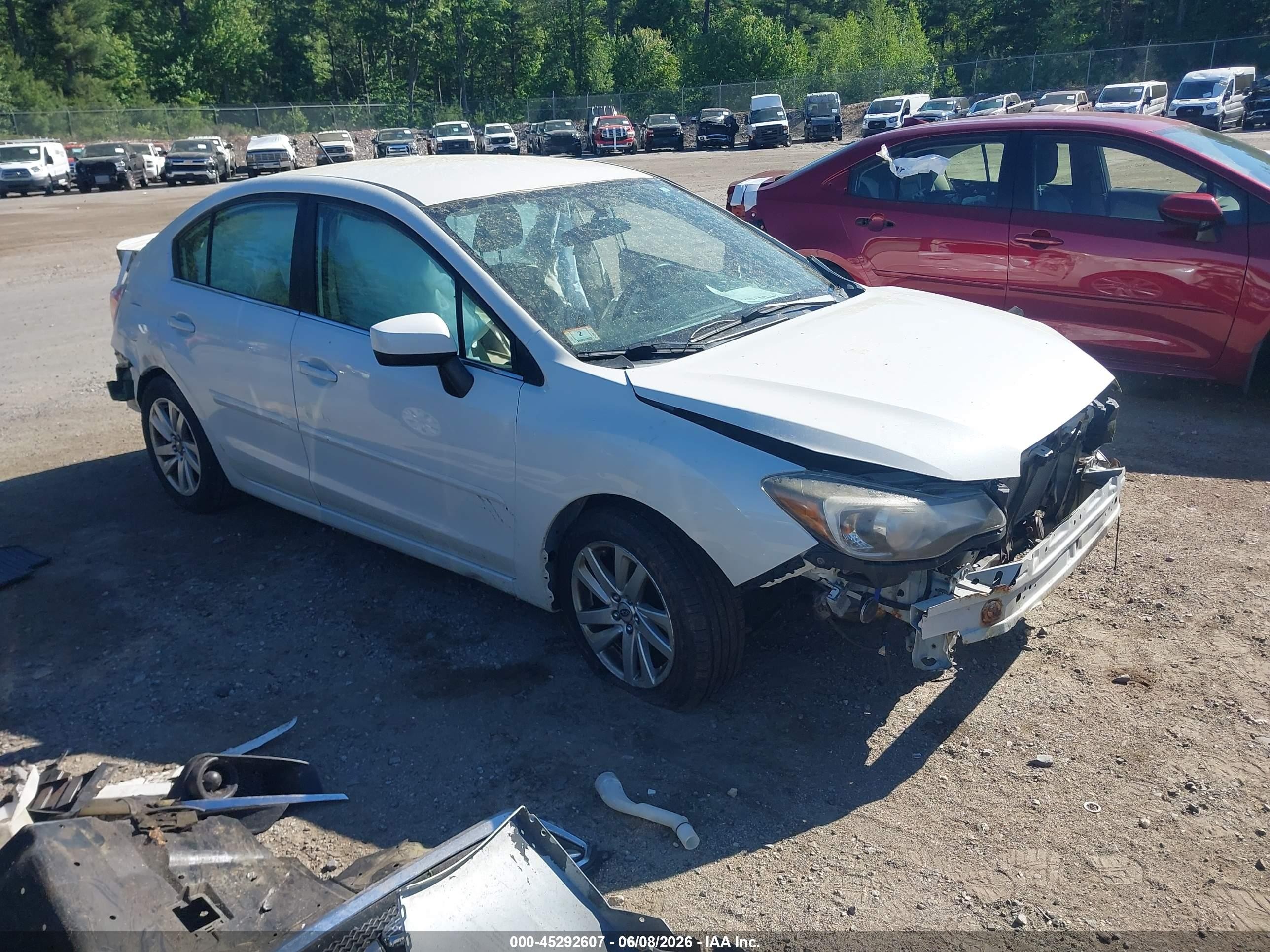 2015 Subaru Impreza 2.0i Premium White vin: JF1GJAC61FH017245