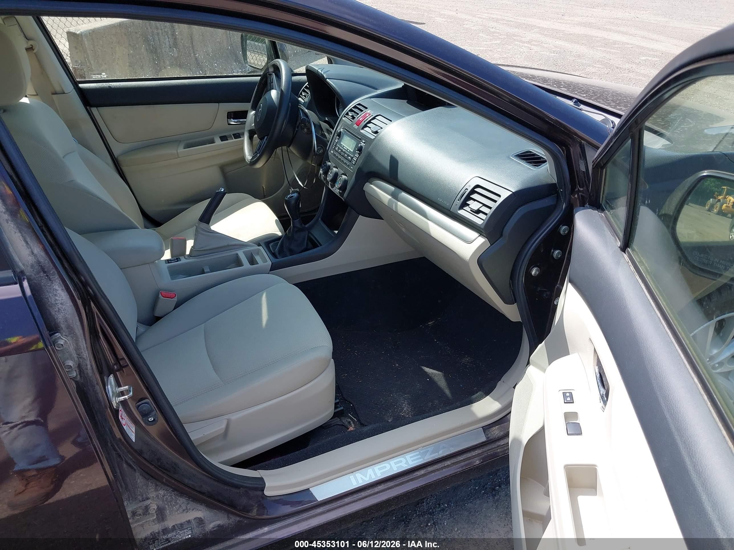 2013 Subaru Impreza 2.0i Premium Burgundy vin: JF1GJAC62DG030671