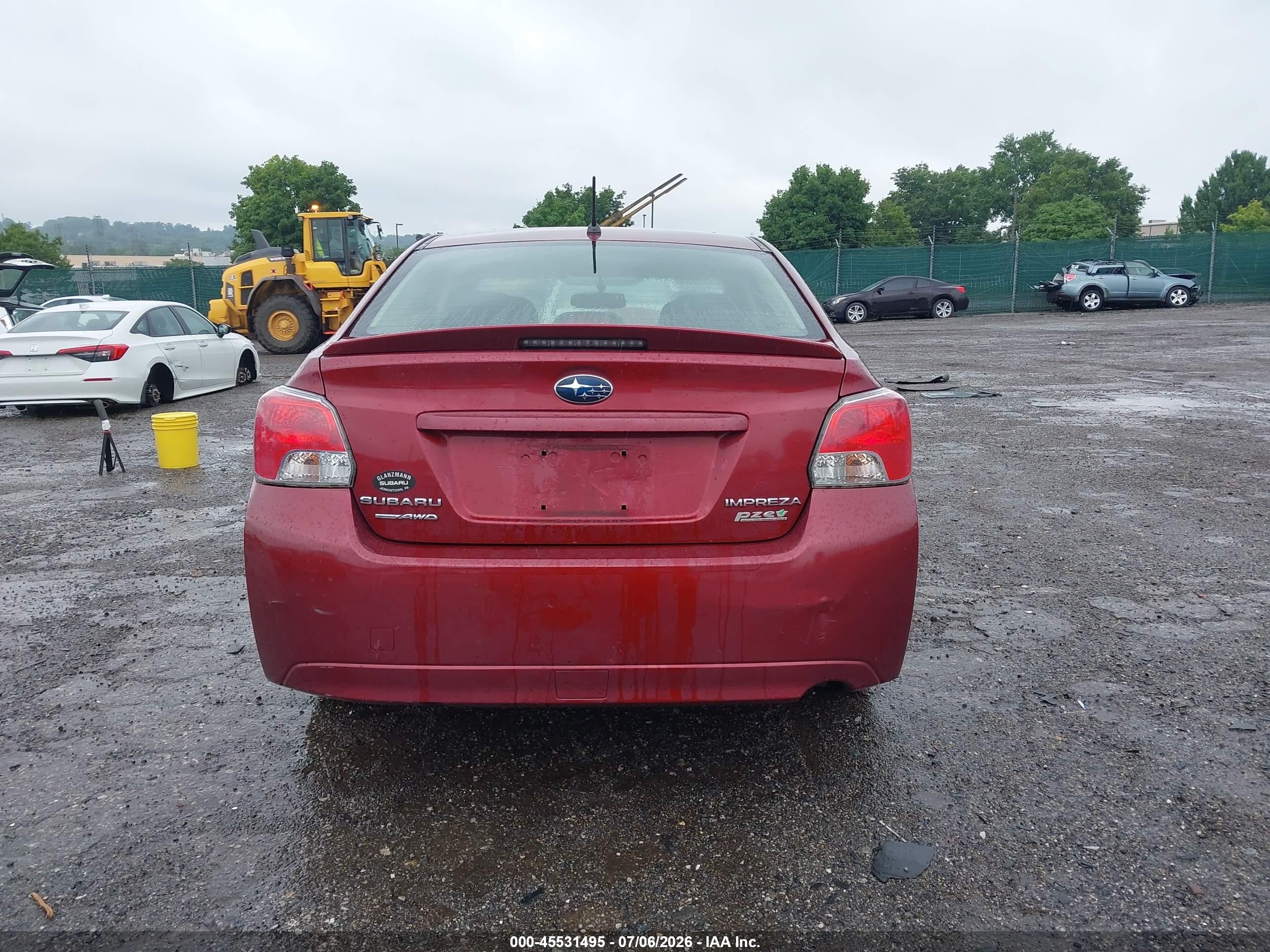 2013 Subaru Impreza 2.0i Premium Red vin: JF1GJAC62DH004341