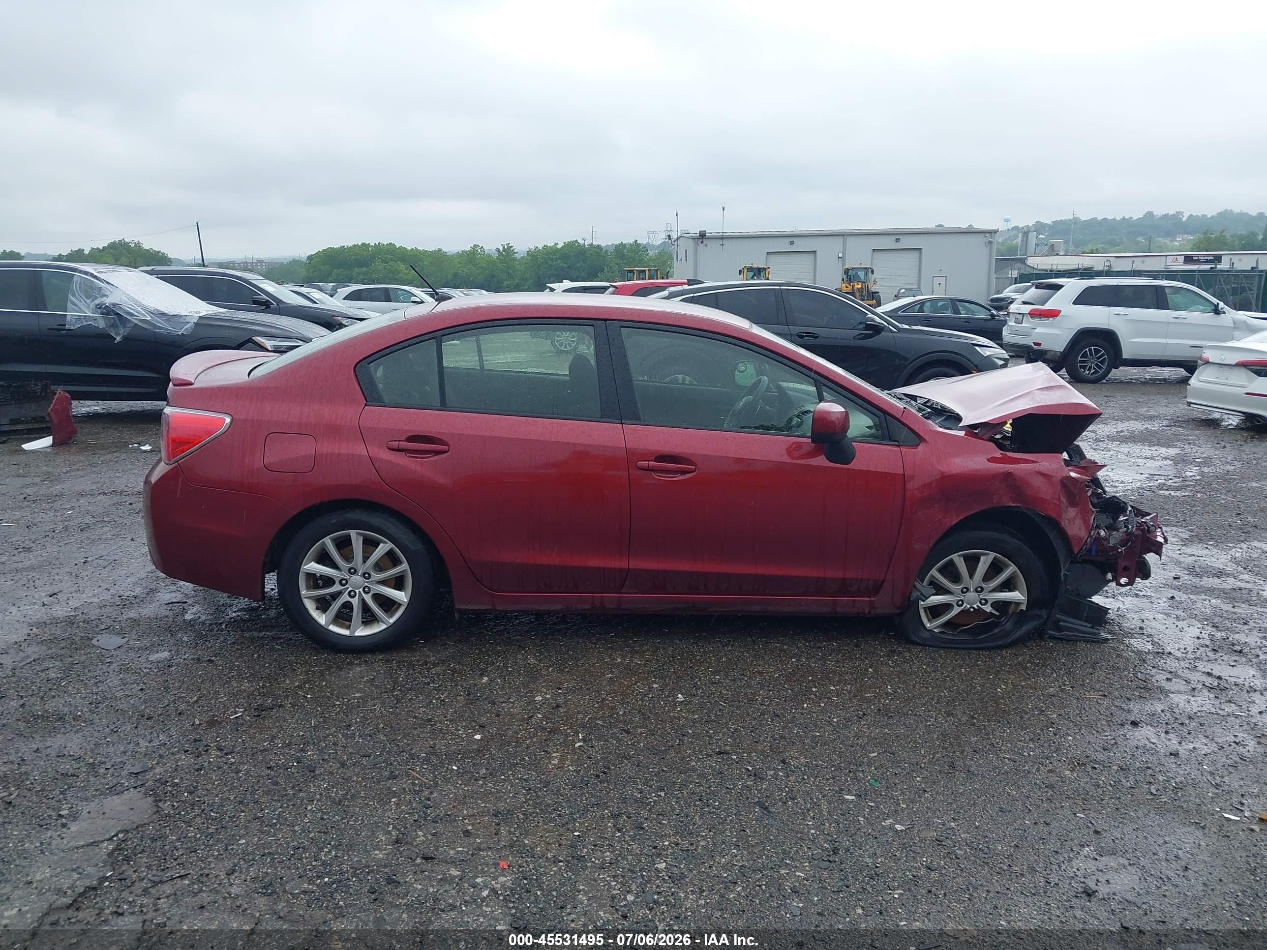 2013 Subaru Impreza 2.0i Premium Red vin: JF1GJAC62DH004341