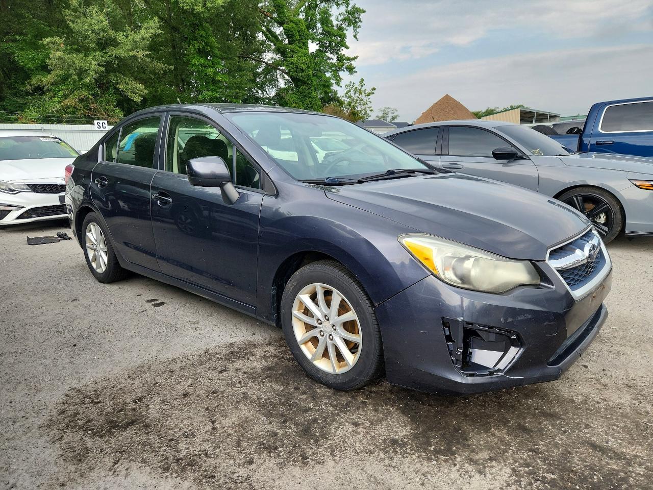 2013 Subaru Impreza Premium Gray vin: JF1GJAC62DH012181