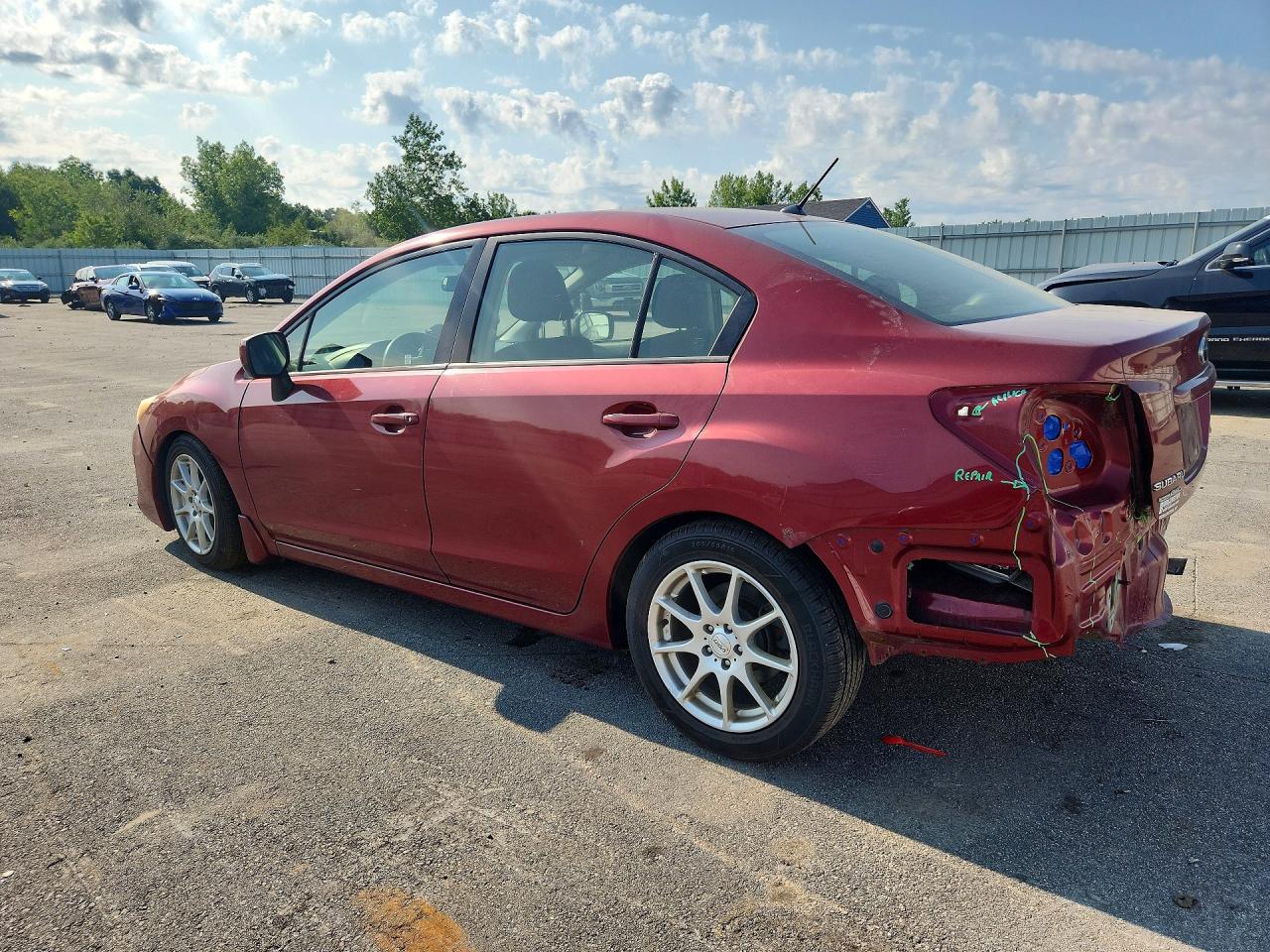 2013 Subaru Impreza Premium Темно-бордовый vin: JF1GJAC62DH013363