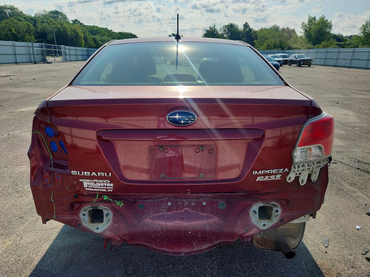 2013 Subaru Impreza Premium Темно-бордовый vin: JF1GJAC62DH013363