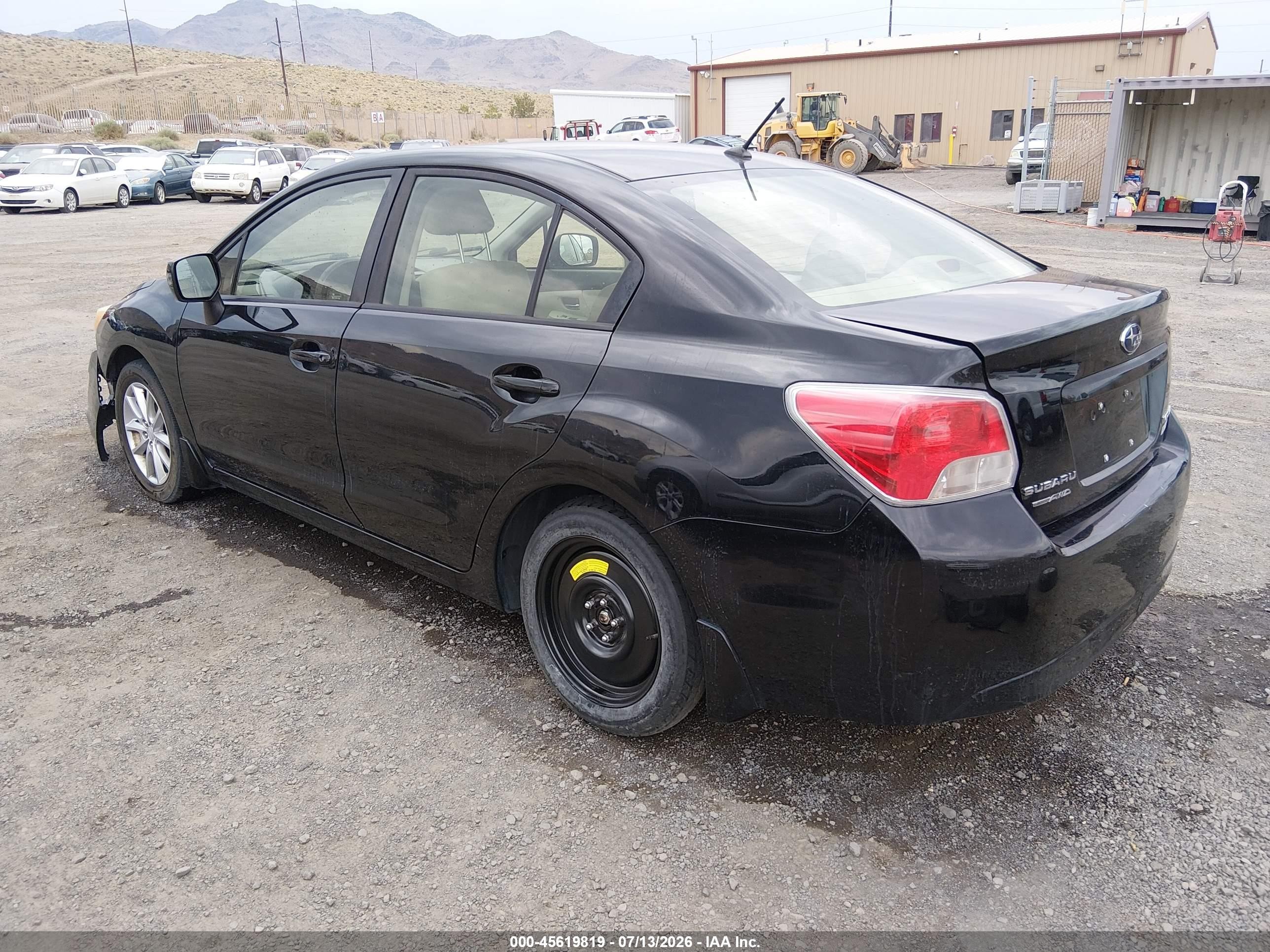 2013 Subaru Impreza 2.0i Premium Black vin: JF1GJAC62DH014416