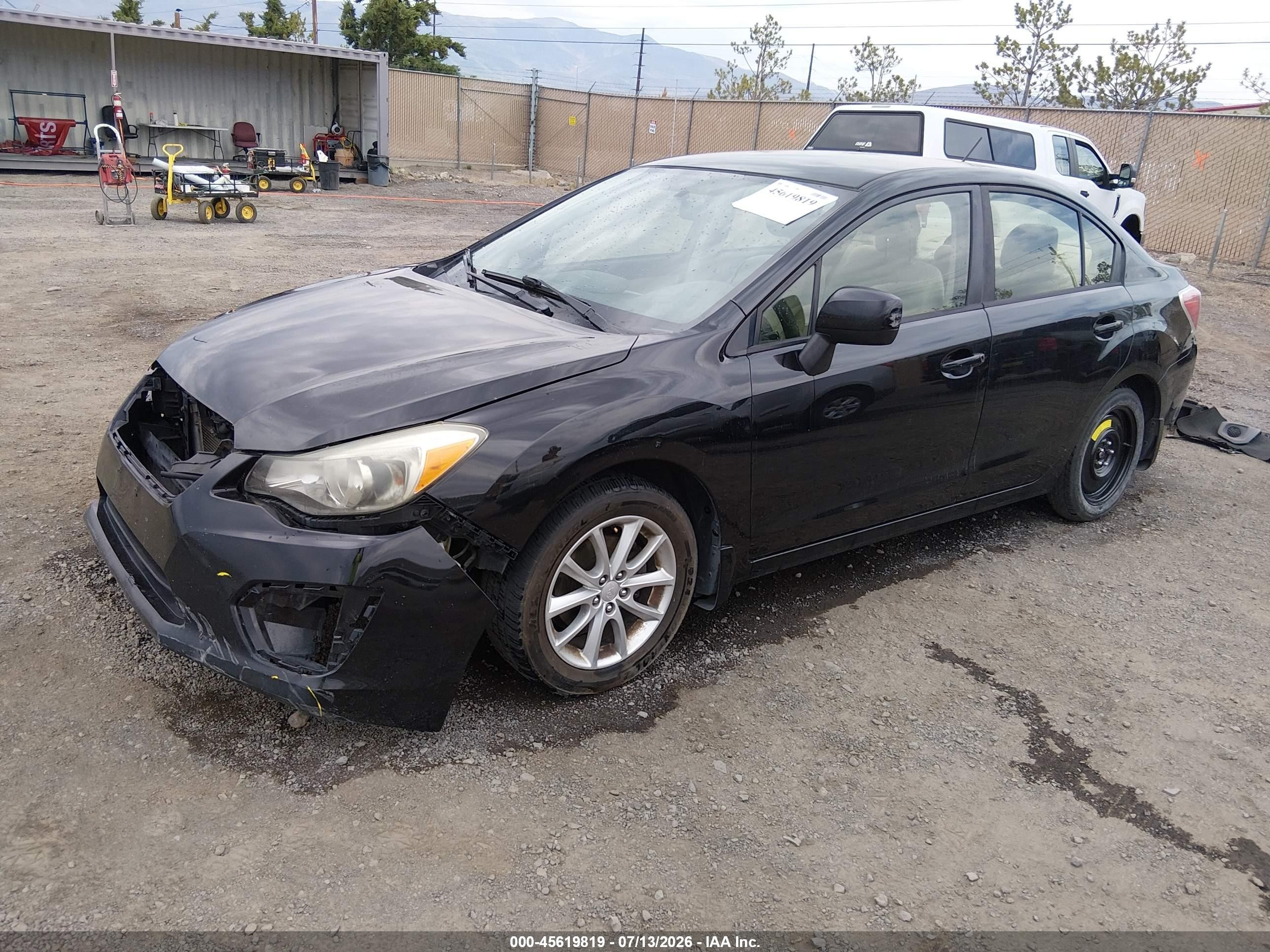 2013 Subaru Impreza 2.0i Premium Black vin: JF1GJAC62DH014416