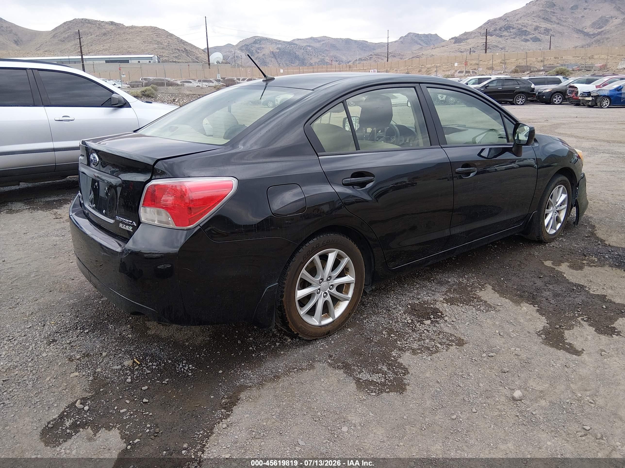 2013 Subaru Impreza 2.0i Premium Black vin: JF1GJAC62DH014416