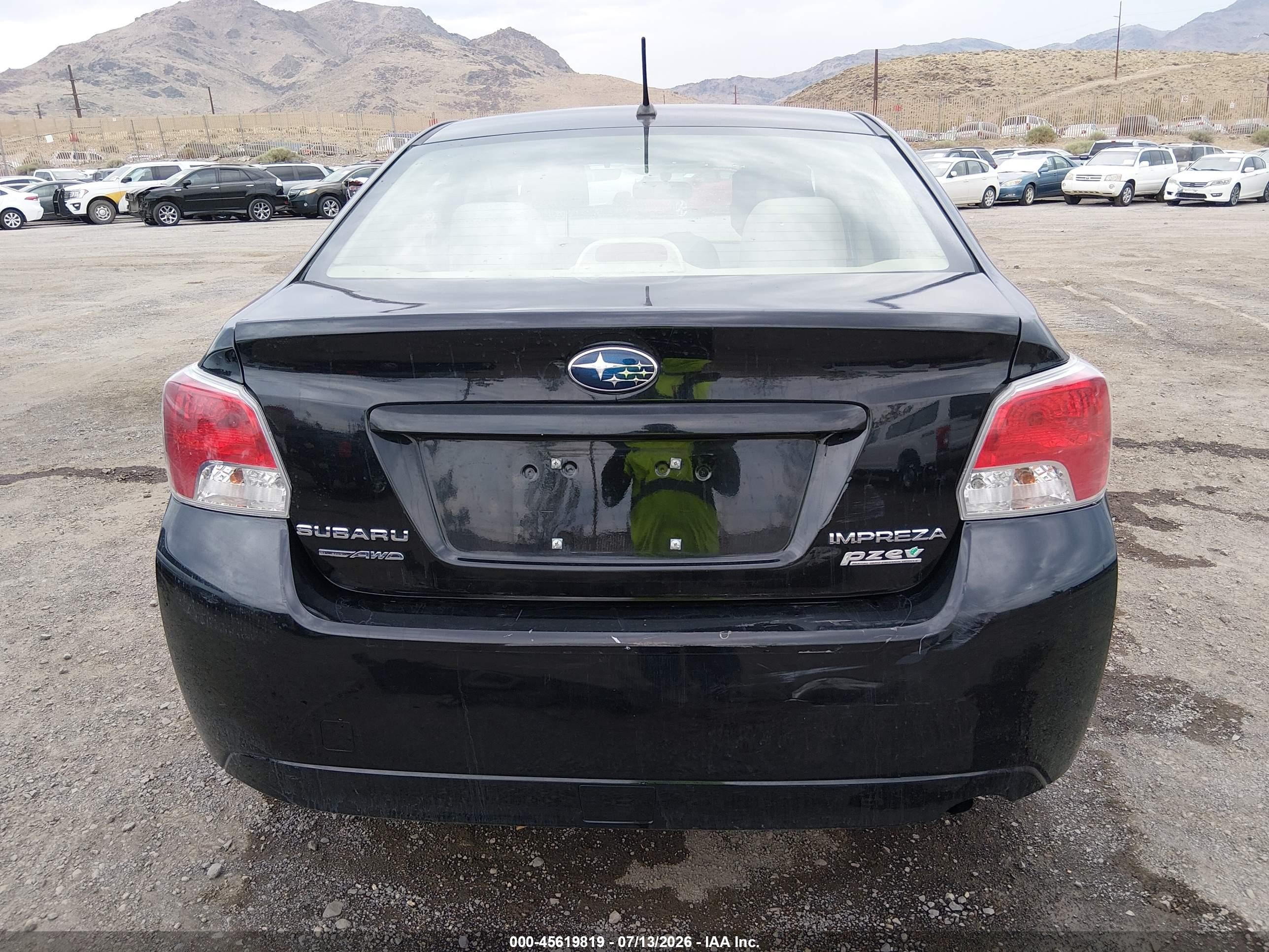 2013 Subaru Impreza 2.0i Premium Black vin: JF1GJAC62DH014416