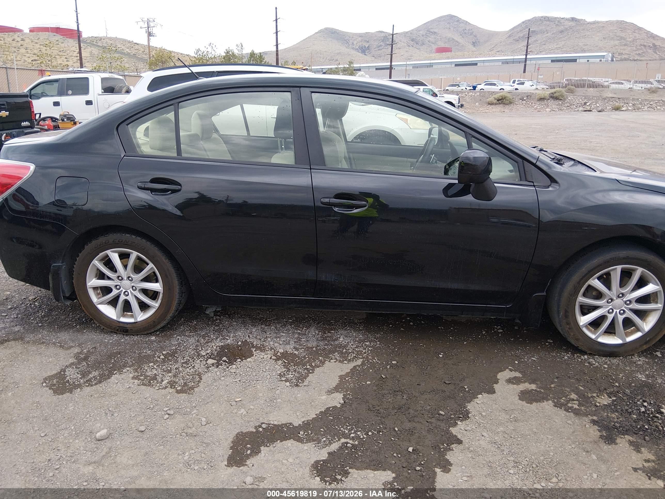 2013 Subaru Impreza 2.0i Premium Black vin: JF1GJAC62DH014416