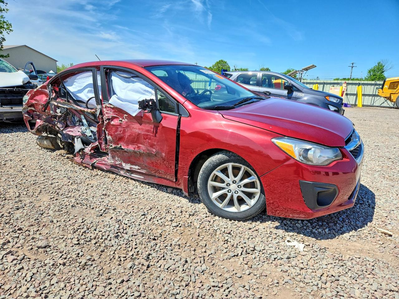 2013 Subaru Impreza Premium Красный vin: JF1GJAC62DH023083