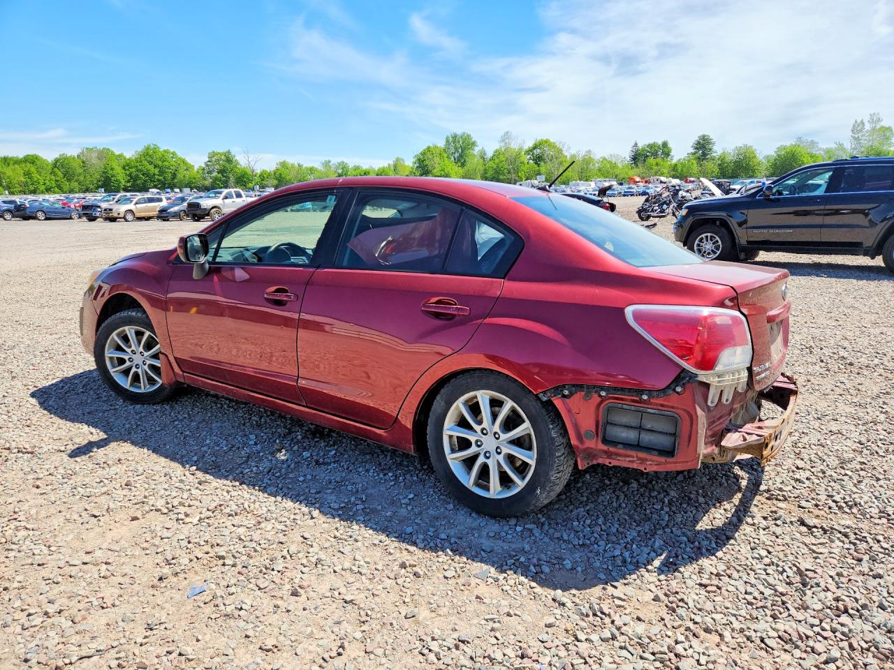 2013 Subaru Impreza Premium Красный vin: JF1GJAC62DH023083