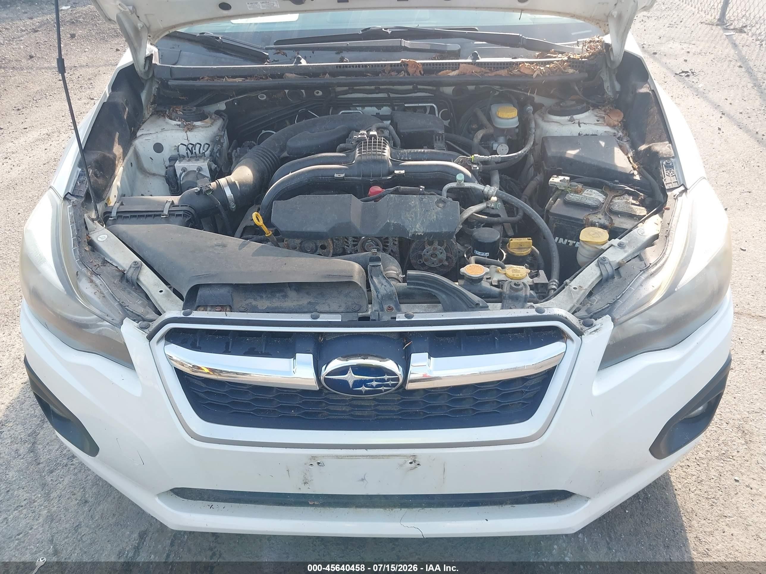 2013 Subaru Impreza 2.0i Premium White vin: JF1GJAC62DH029479