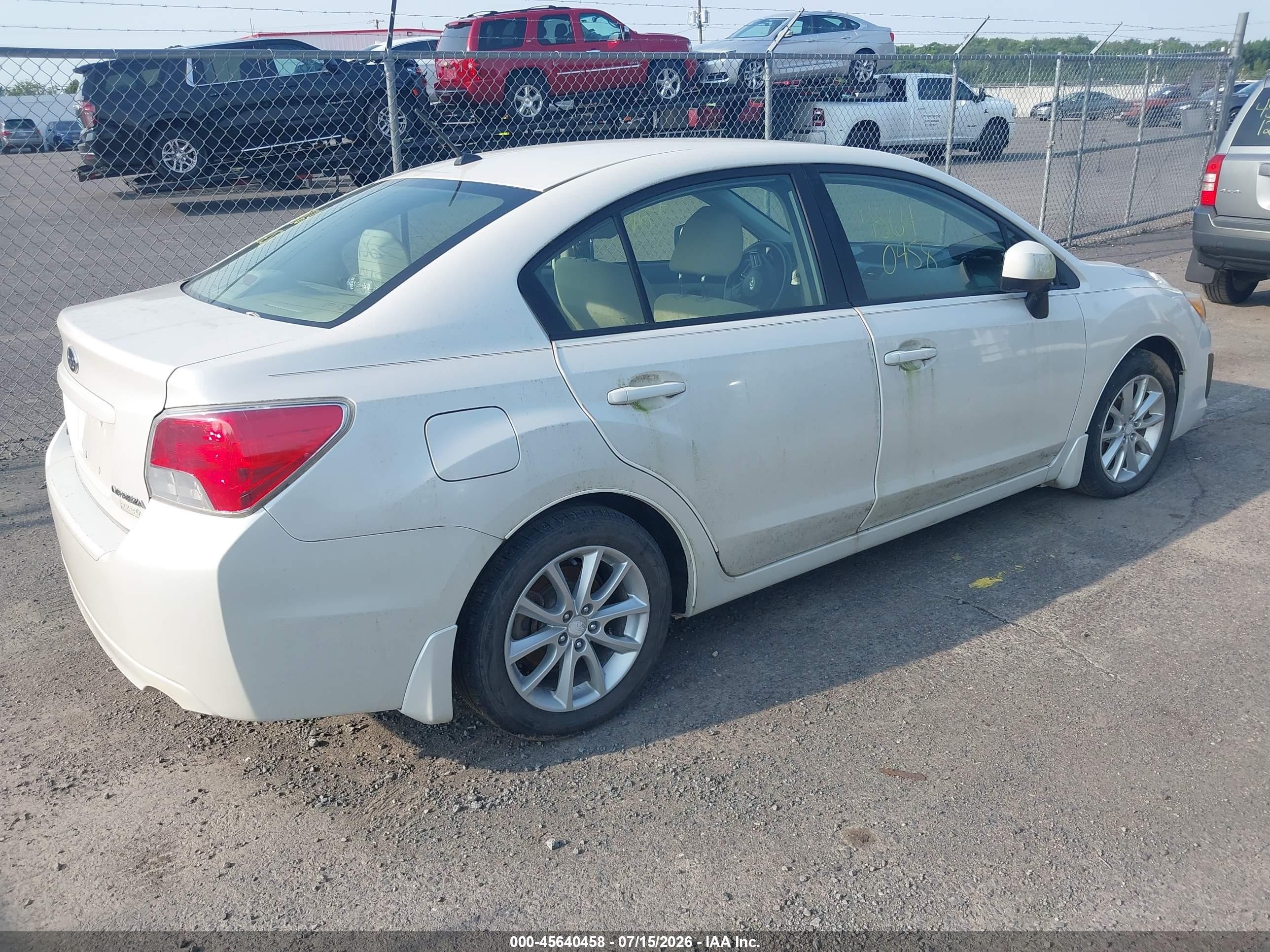 2013 Subaru Impreza 2.0i Premium White vin: JF1GJAC62DH029479