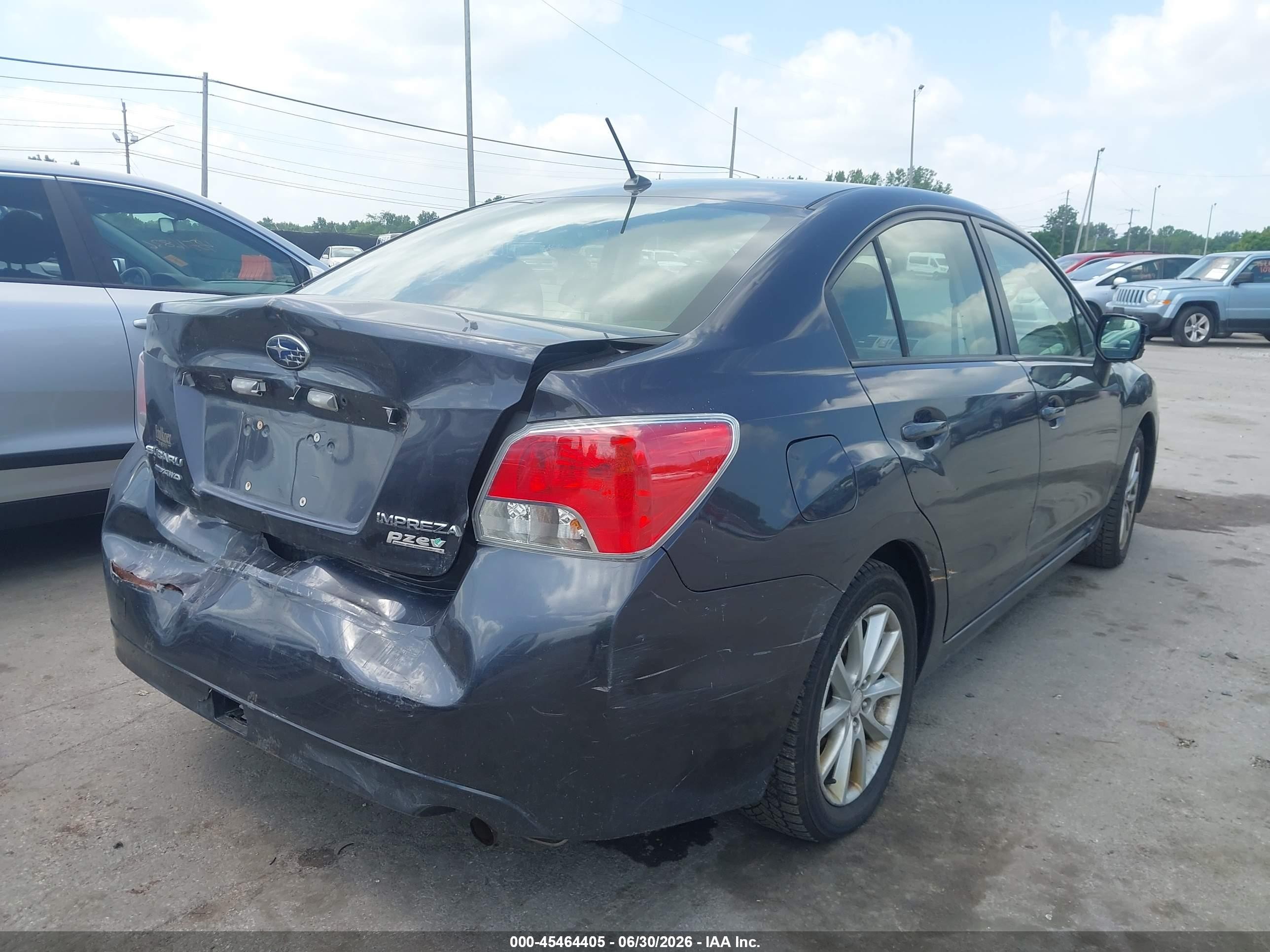 2014 Subaru Impreza 2.0i Premium Gray vin: JF1GJAC62EH007127