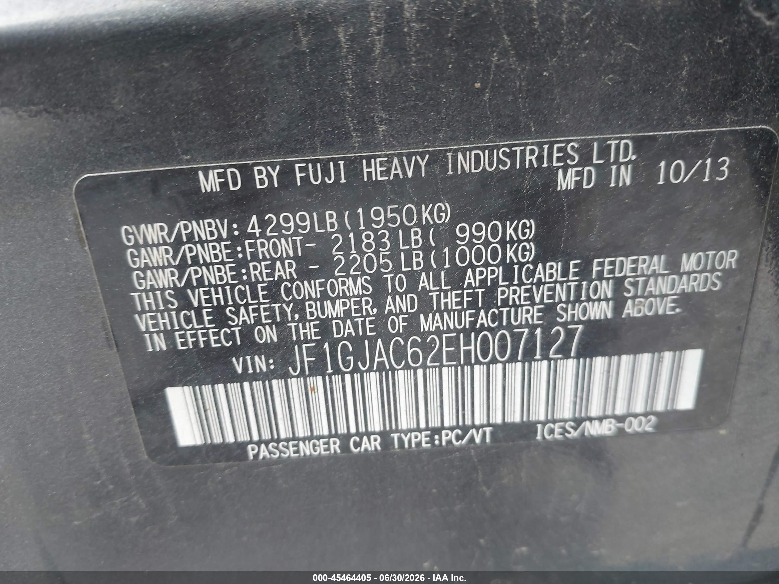 2014 Subaru Impreza 2.0i Premium Gray vin: JF1GJAC62EH007127