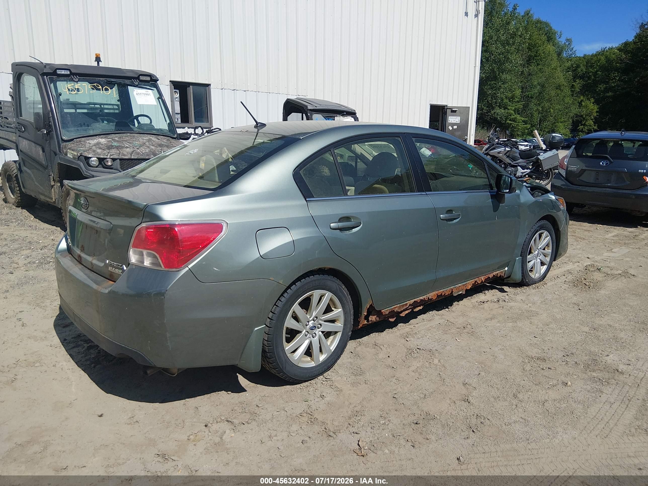 2015 Subaru Impreza 2.0i Premium Green vin: JF1GJAC62FH024284
