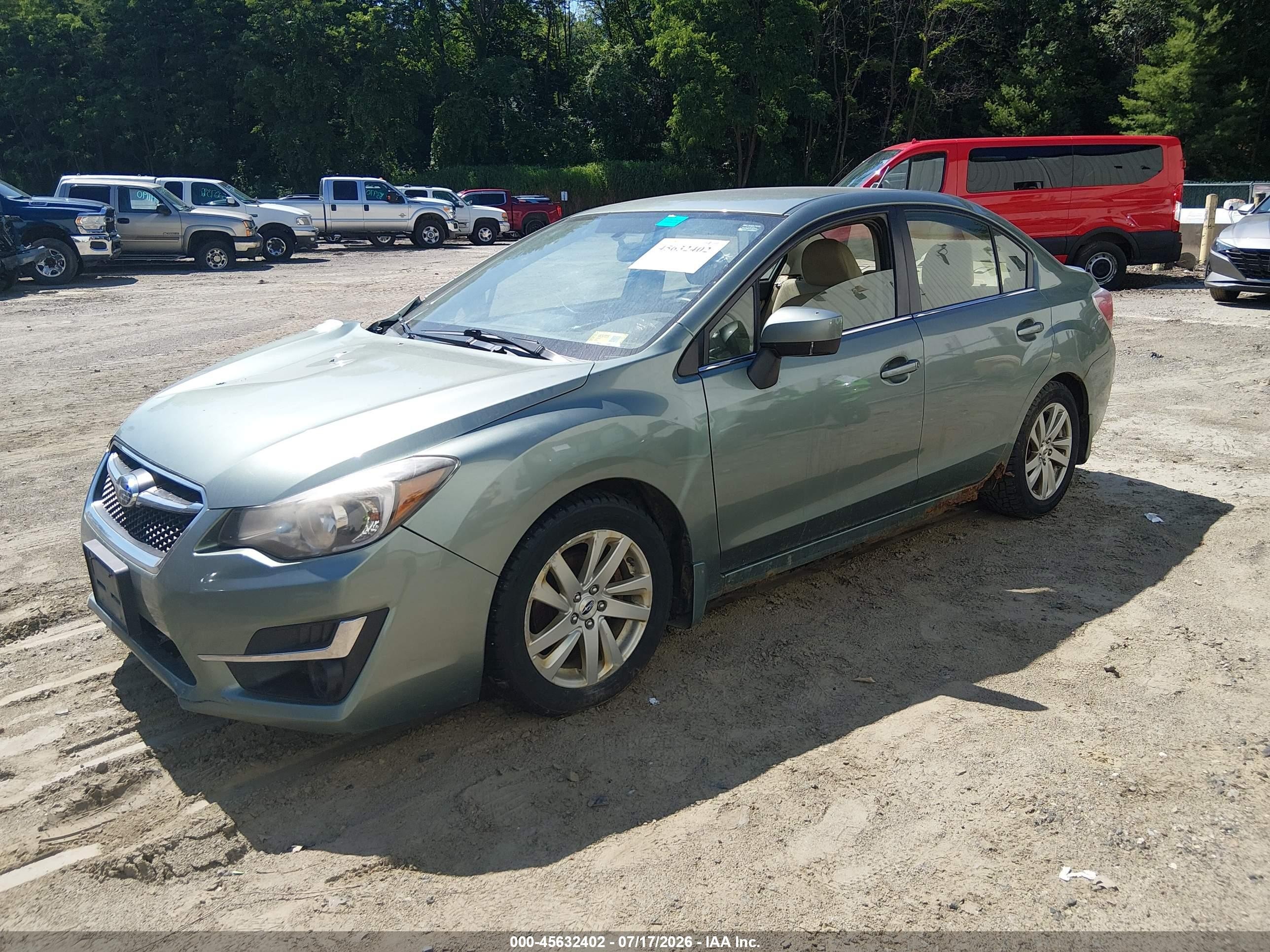 2015 Subaru Impreza 2.0i Premium Green vin: JF1GJAC62FH024284