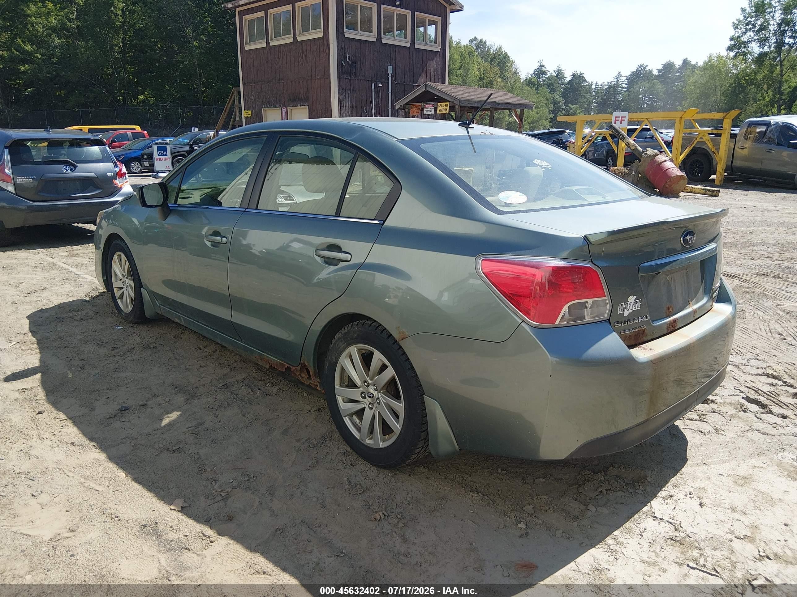 2015 Subaru Impreza 2.0i Premium Green vin: JF1GJAC62FH024284