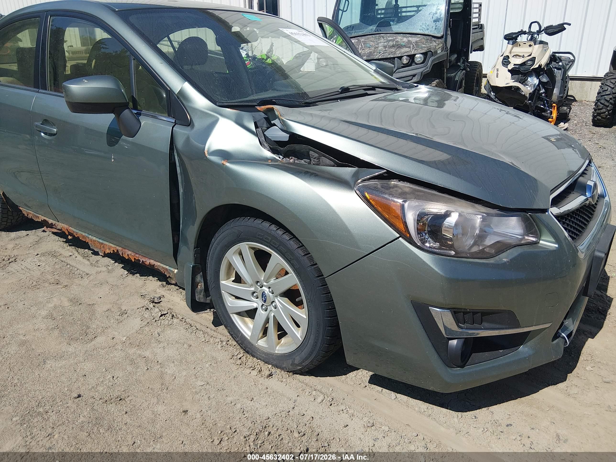 2015 Subaru Impreza 2.0i Premium Green vin: JF1GJAC62FH024284