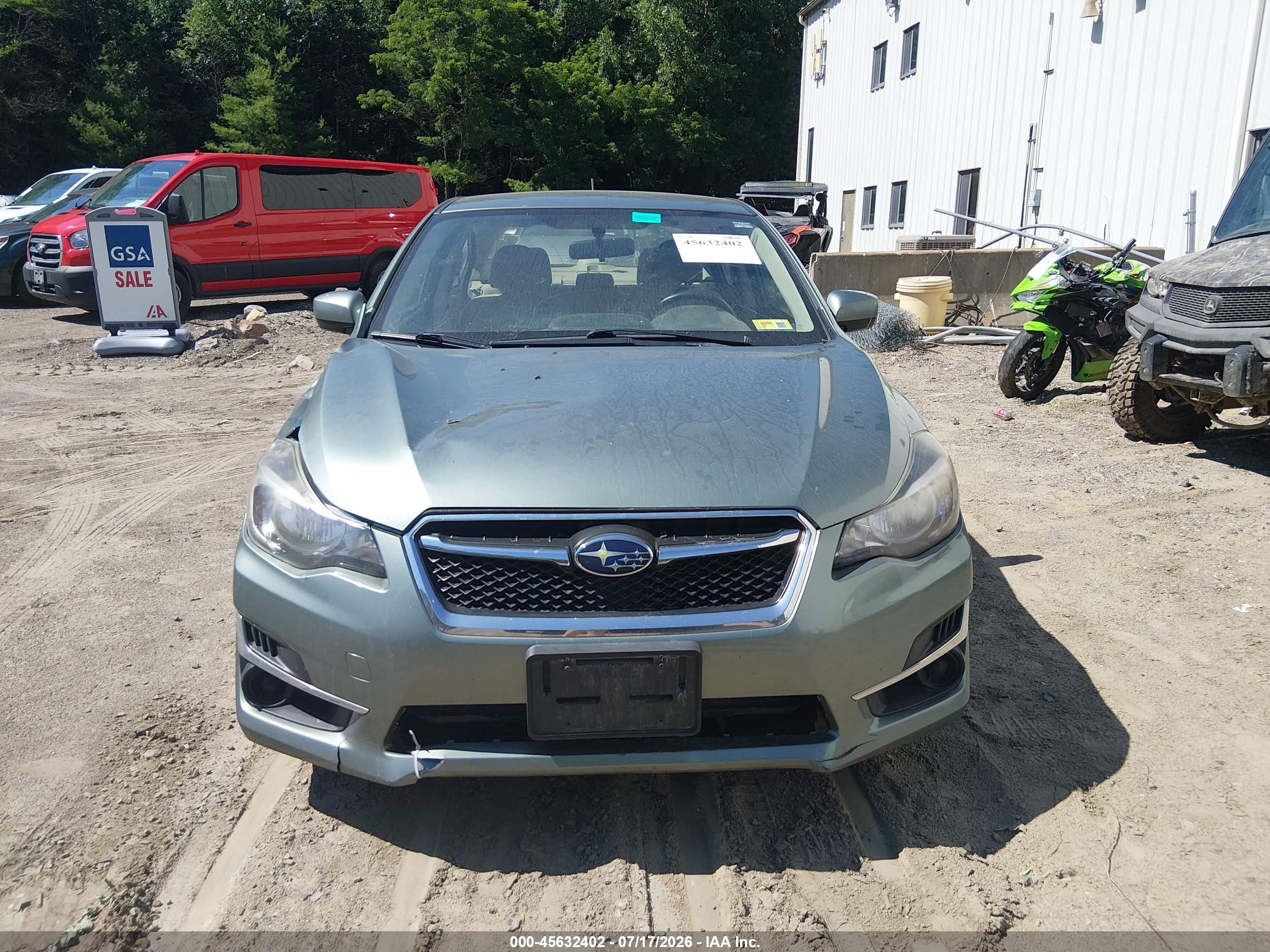 2015 Subaru Impreza 2.0i Premium Green vin: JF1GJAC62FH024284
