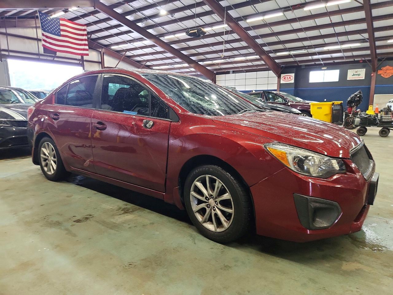 2013 Subaru Impreza Premium Red vin: JF1GJAC63DH024713