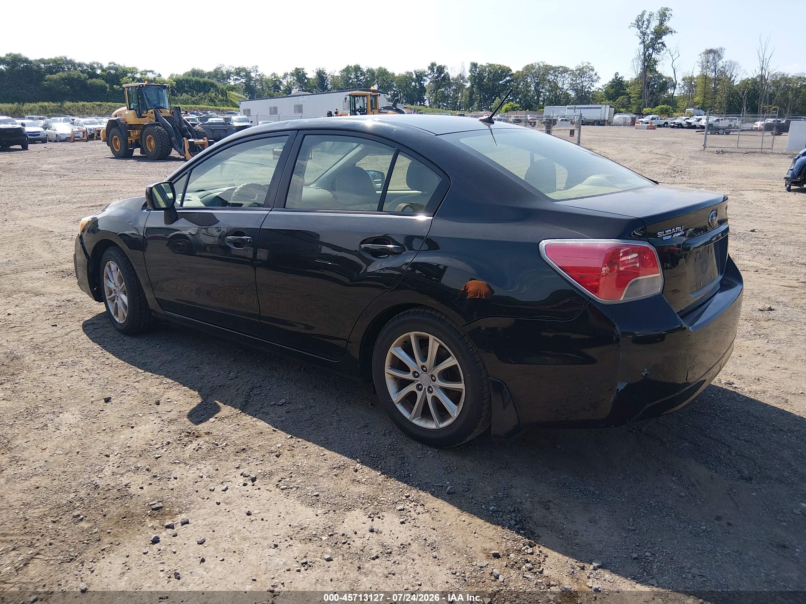 2014 Subaru Impreza 2.0i Premium Black vin: JF1GJAC63EH007945