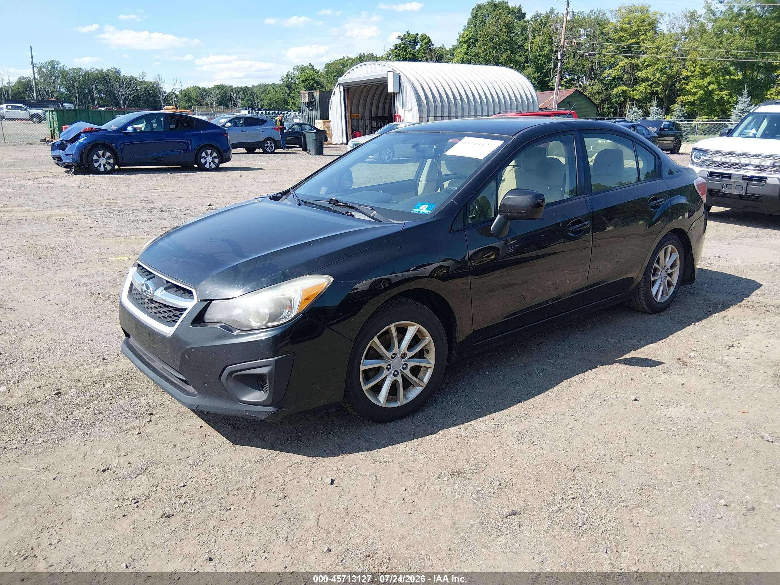 2014 Subaru Impreza 2.0i Premium Black vin: JF1GJAC63EH007945