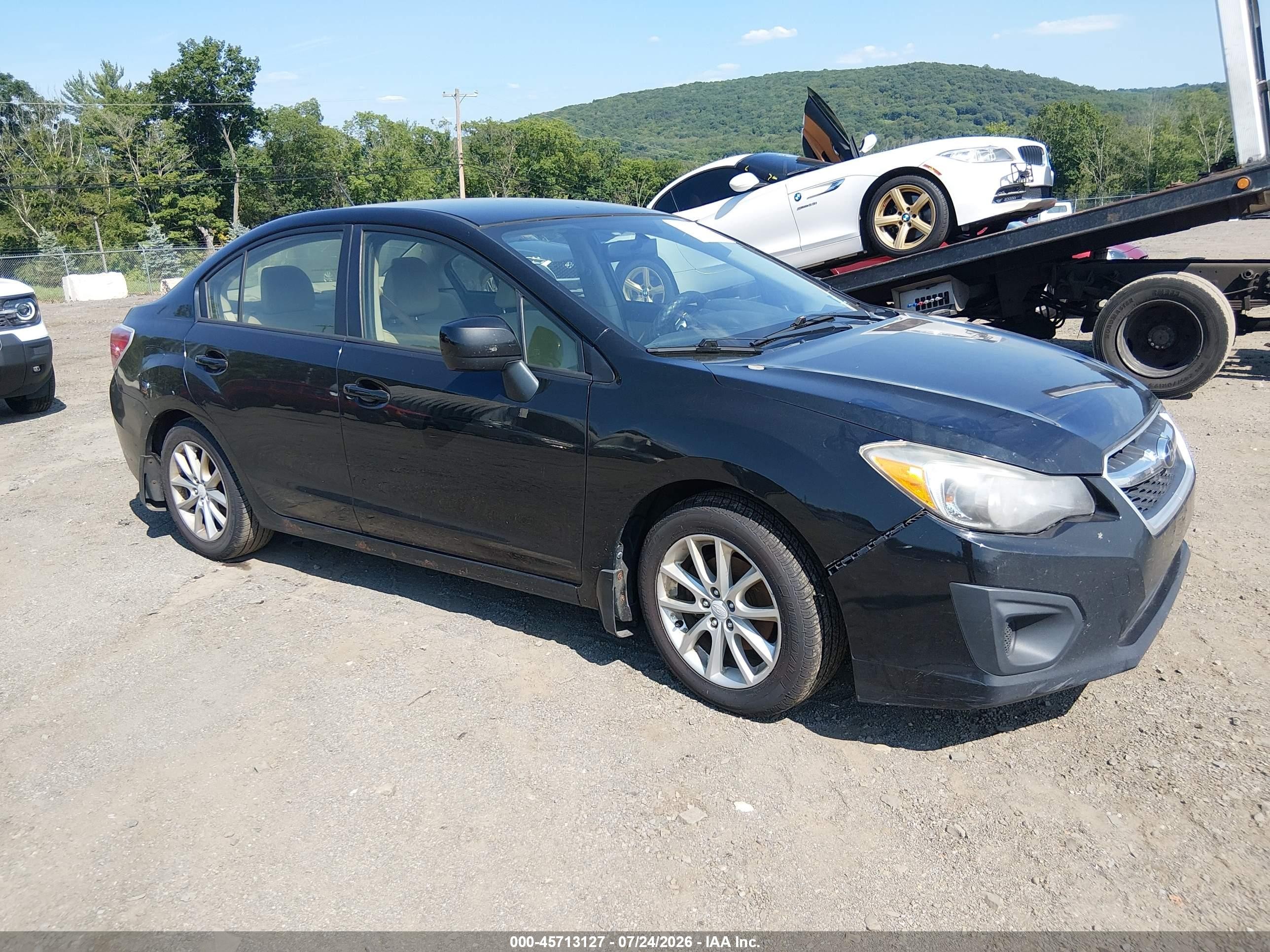 2014 Subaru Impreza 2.0i Premium Black vin: JF1GJAC63EH007945