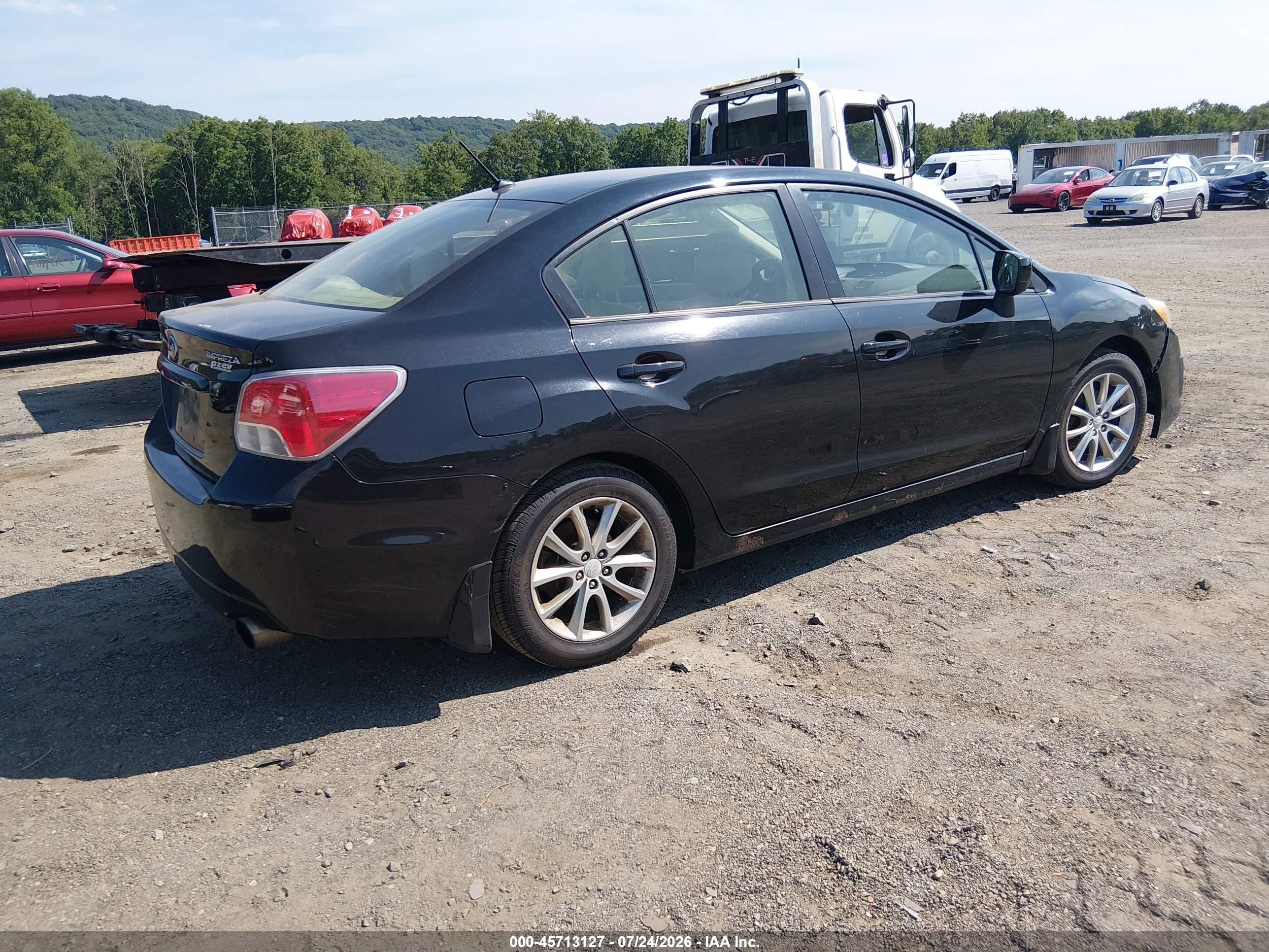 2014 Subaru Impreza 2.0i Premium Black vin: JF1GJAC63EH007945