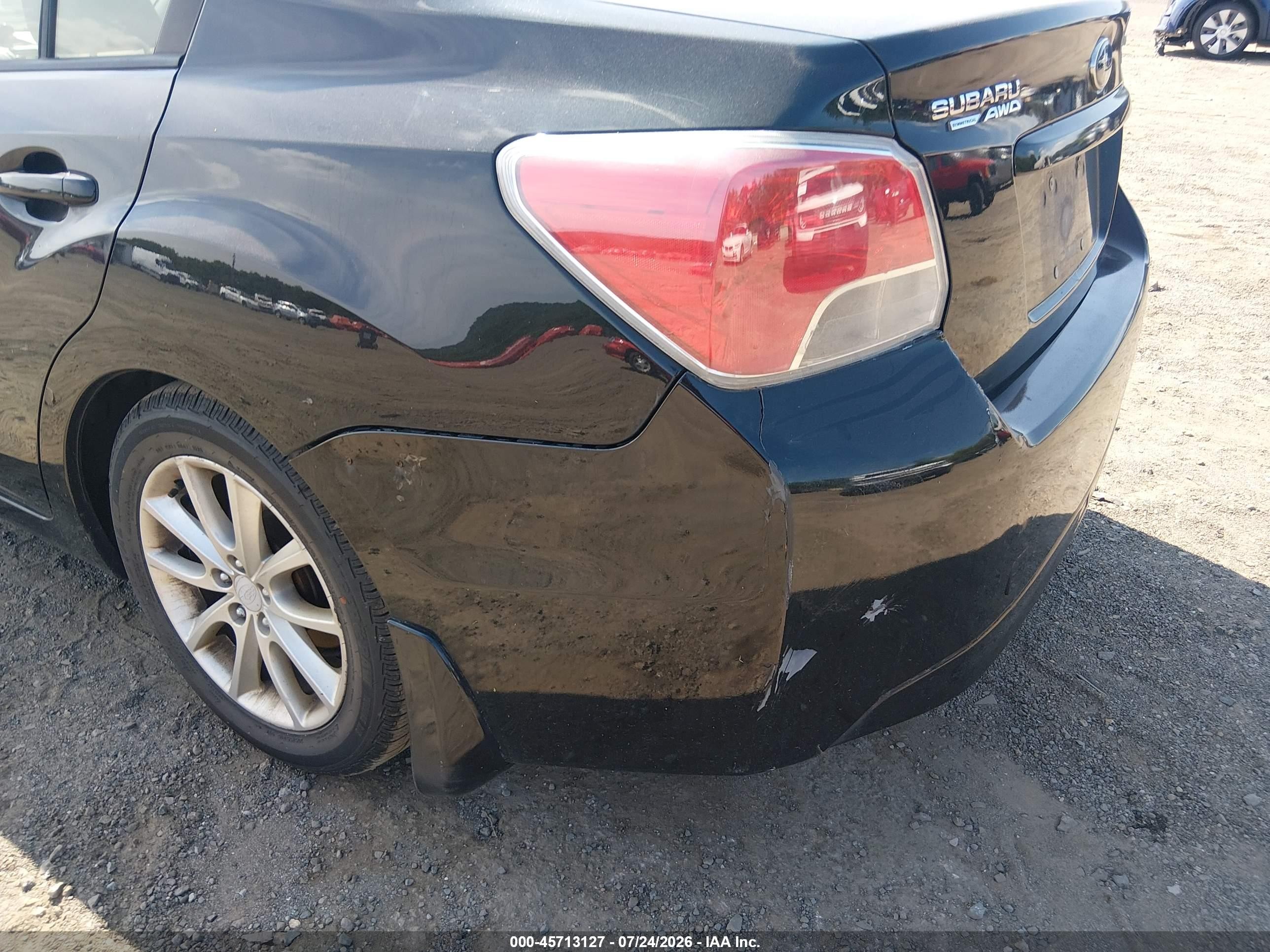 2014 Subaru Impreza 2.0i Premium Black vin: JF1GJAC63EH007945