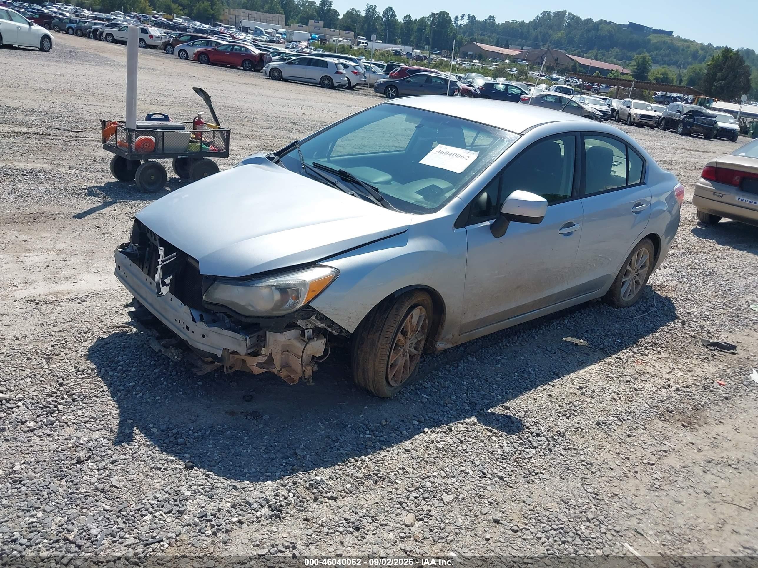 2014 Subaru Impreza 2.0i Premium Silver vin: JF1GJAC63EH021070