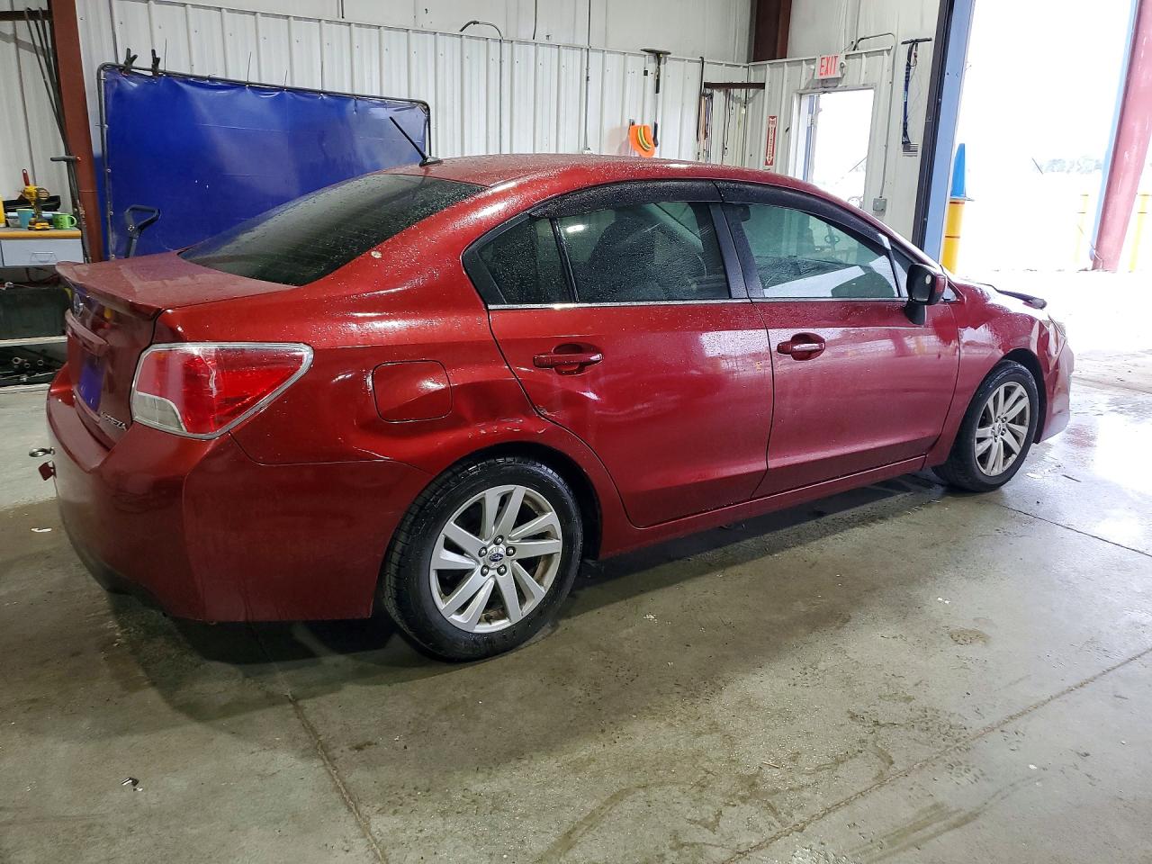 2015 Subaru Impreza Premium Burgundy vin: JF1GJAC63FH012614