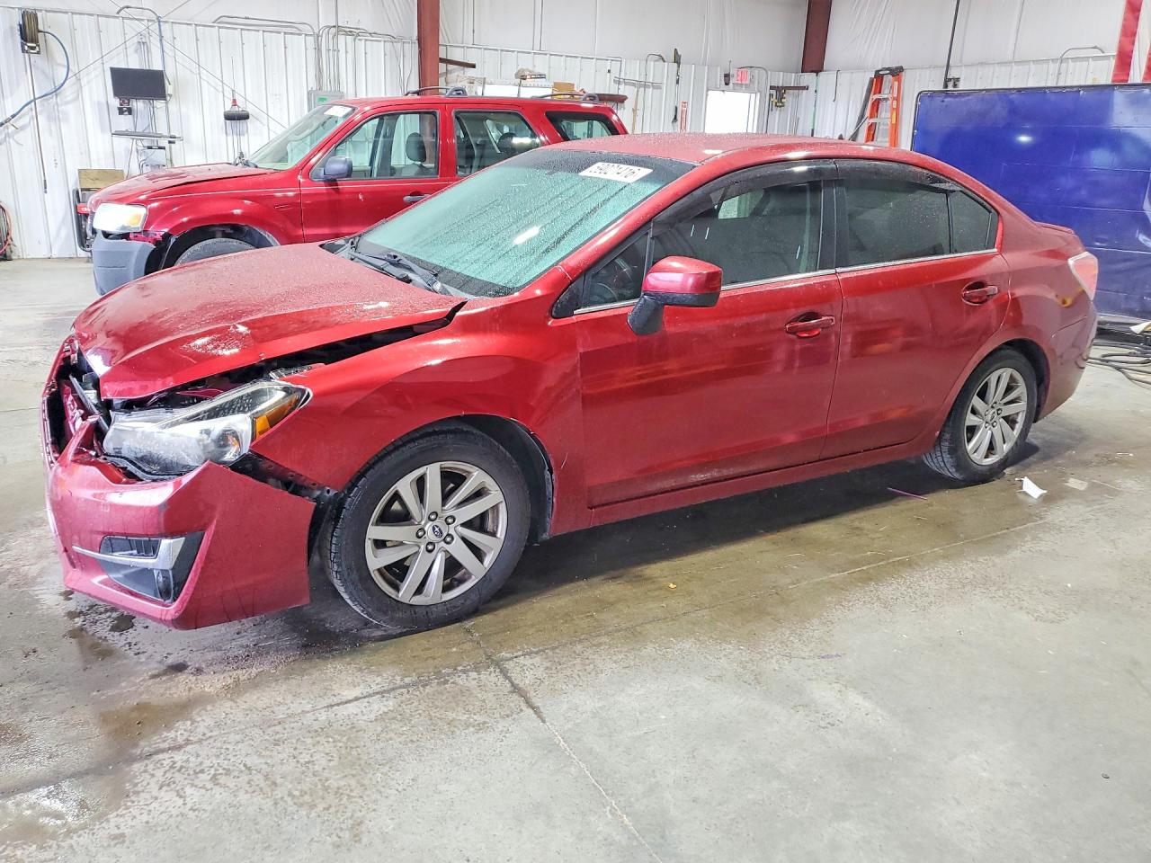 2015 Subaru Impreza Premium Burgundy vin: JF1GJAC63FH012614