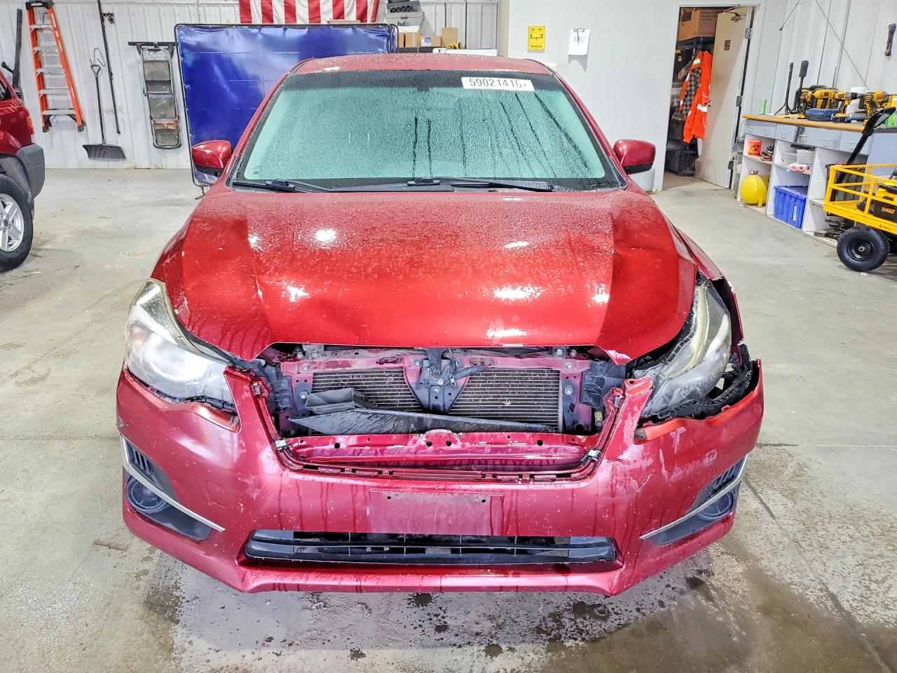 2015 Subaru Impreza Premium Burgundy vin: JF1GJAC63FH012614