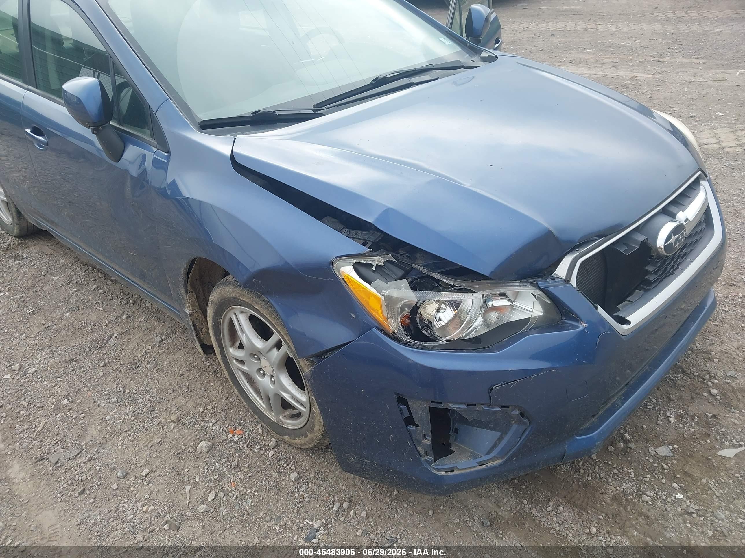 2012 Subaru Impreza 2.0i Premium Blue vin: JF1GJAC64CG006743