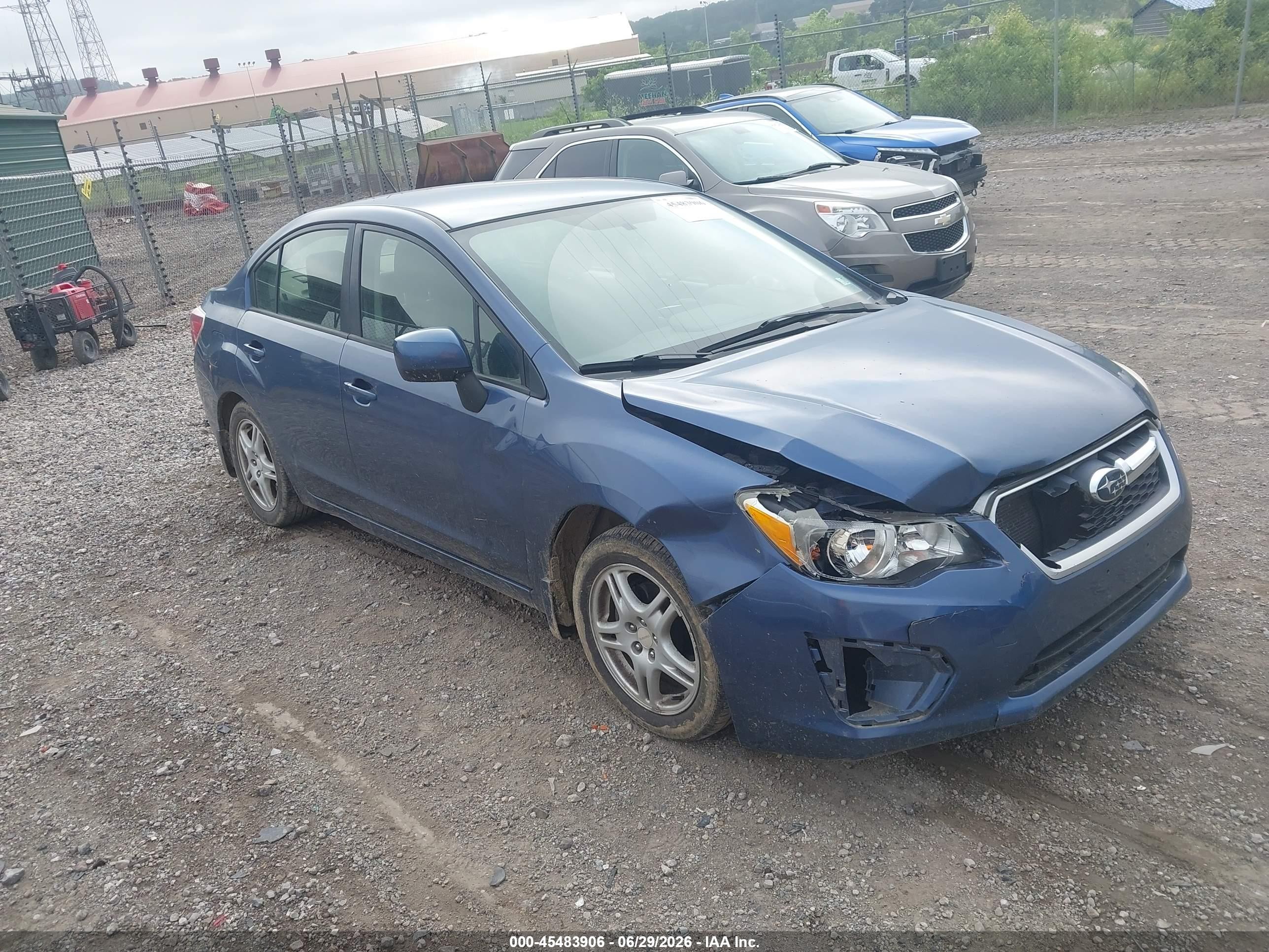 2012 Subaru Impreza 2.0i Premium Blue vin: JF1GJAC64CG006743