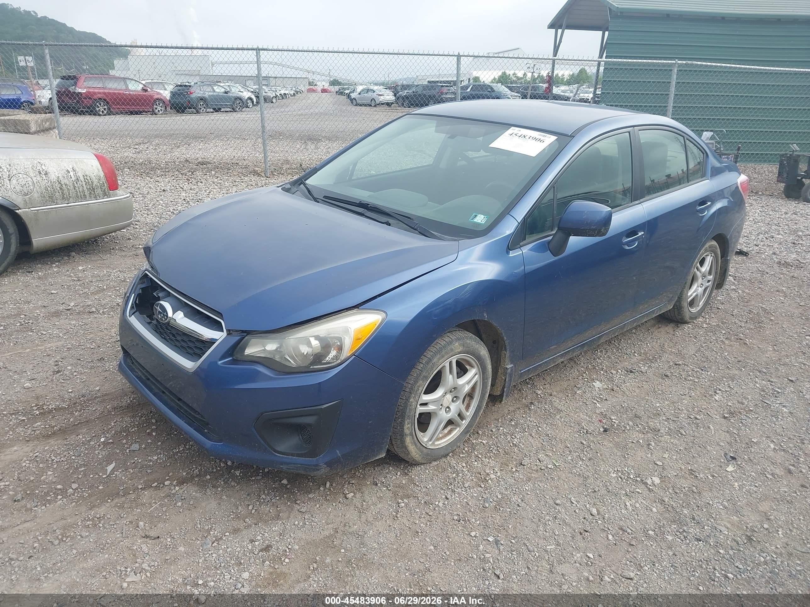 2012 Subaru Impreza 2.0i Premium Blue vin: JF1GJAC64CG006743