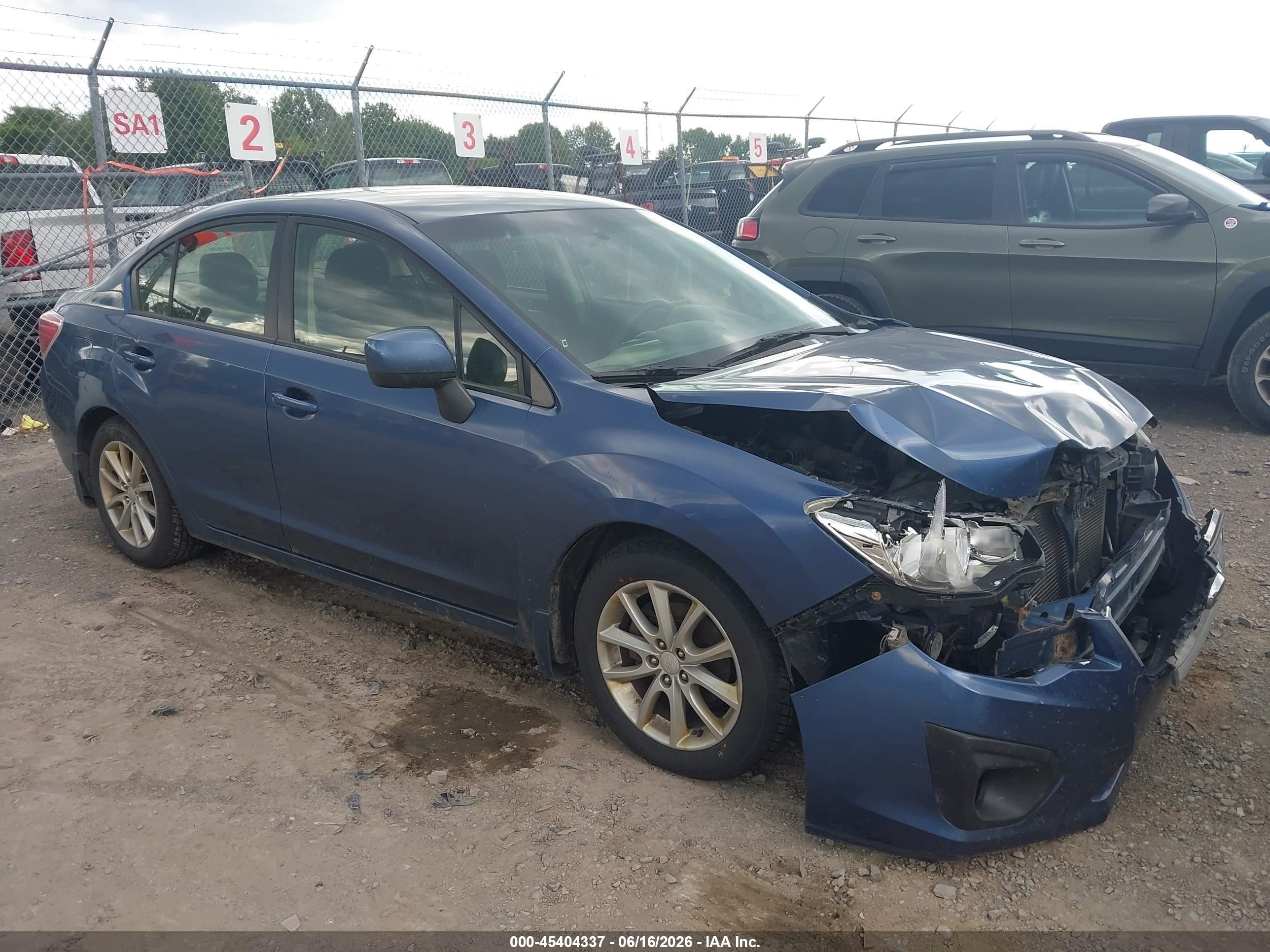 2012 Subaru Impreza 2.0i Premium Blue vin: JF1GJAC64CH025769