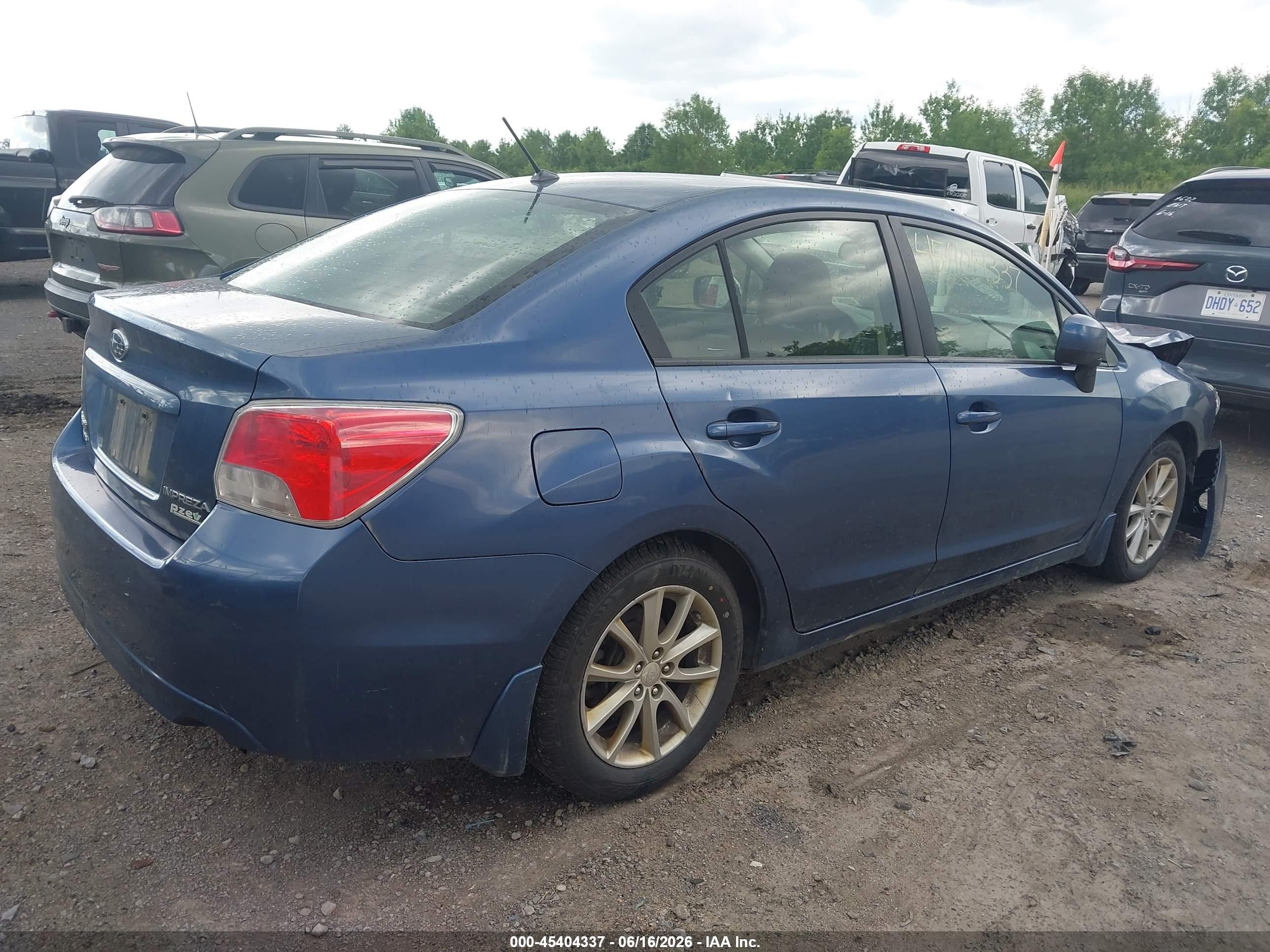 2012 Subaru Impreza 2.0i Premium Blue vin: JF1GJAC64CH025769