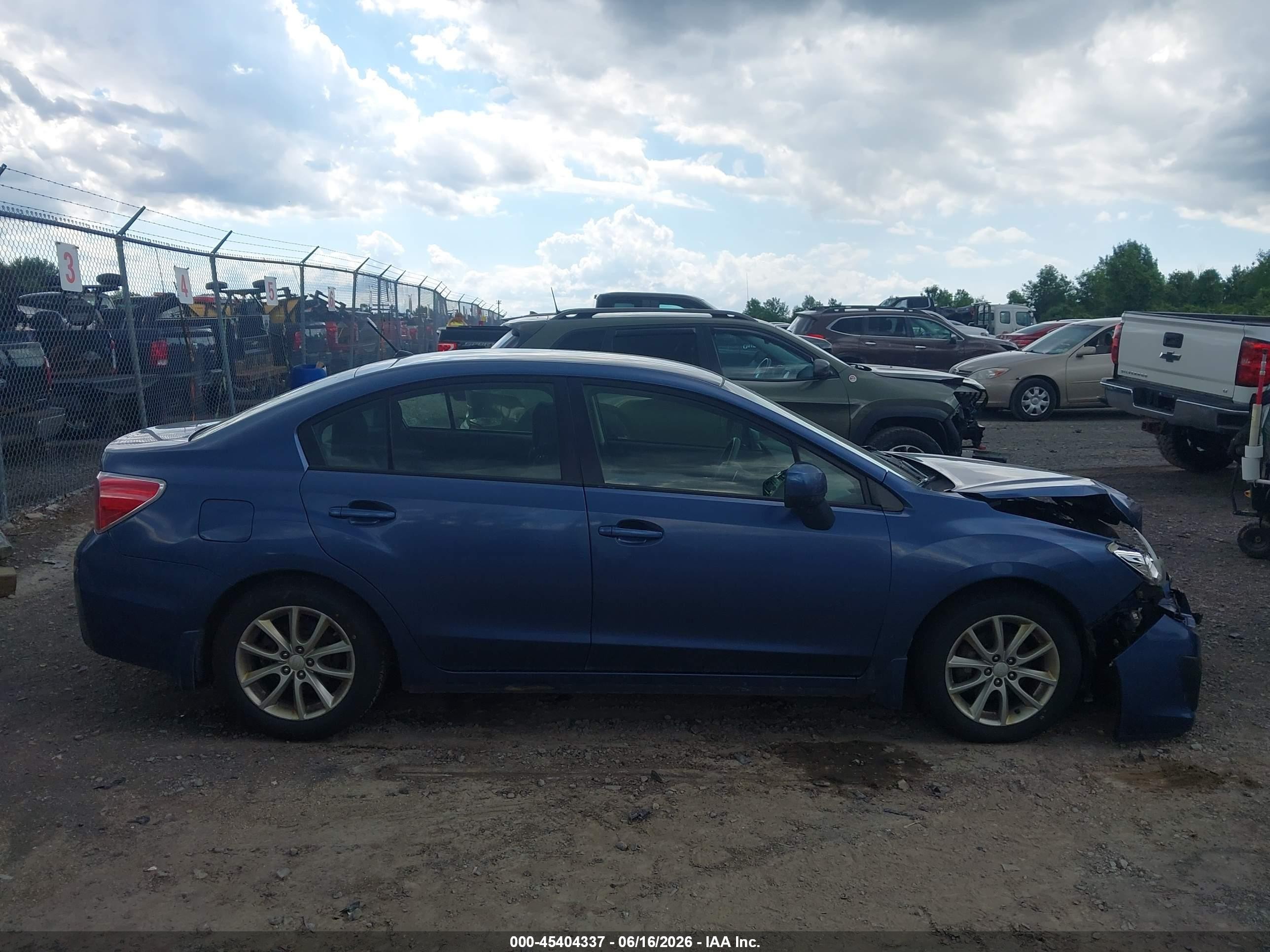 2012 Subaru Impreza 2.0i Premium Blue vin: JF1GJAC64CH025769